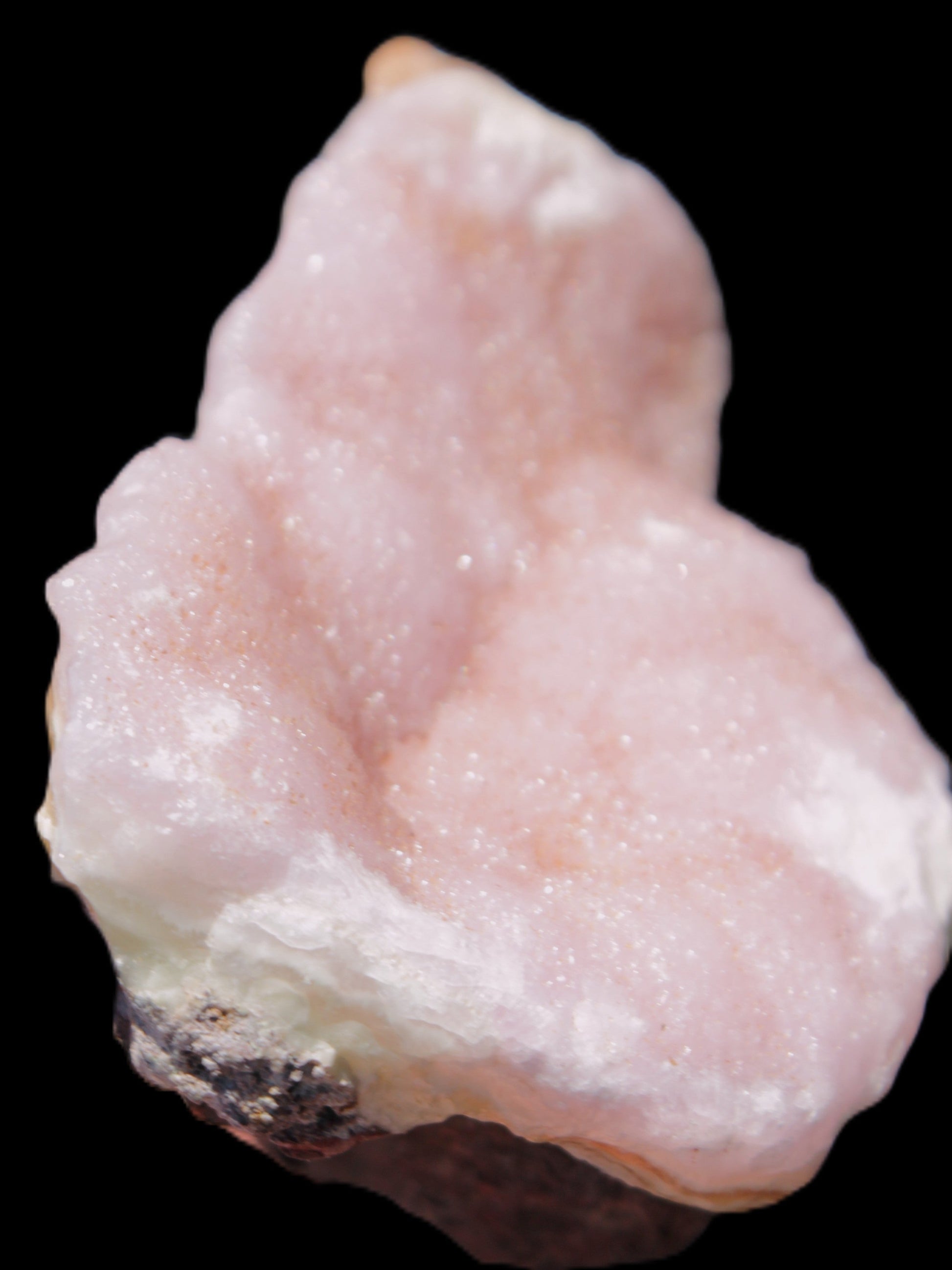 Pink Aragonite specimen on Ironstone matrix 70*35*47mm 127.5g in sunlight - Rocks and Things Store