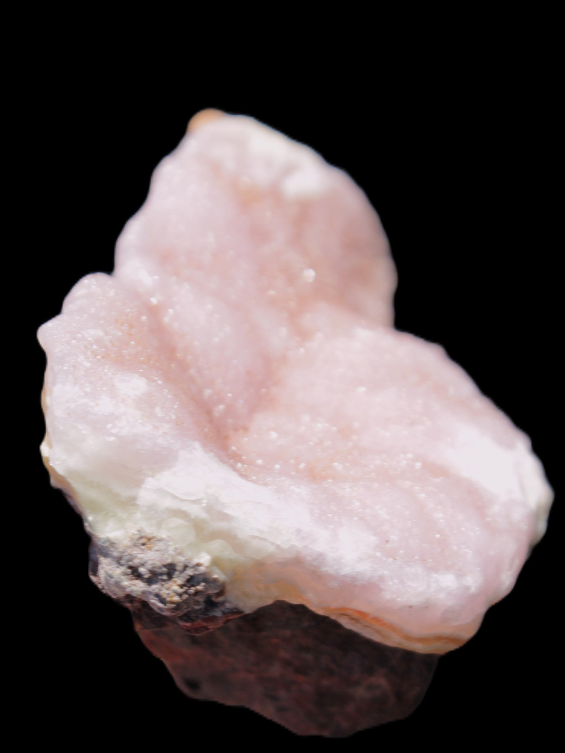 Pink Aragonite specimen on Ironstone matrix 70*35*47mm 127.5g in sunlight - Rocks and Things Store