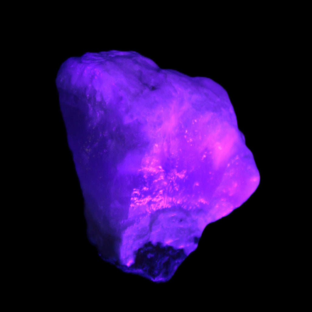 Pink Aragonite specimen on Ironstone matrix  43*16*40mm 49.4g in UV light - Rocks and Things Store