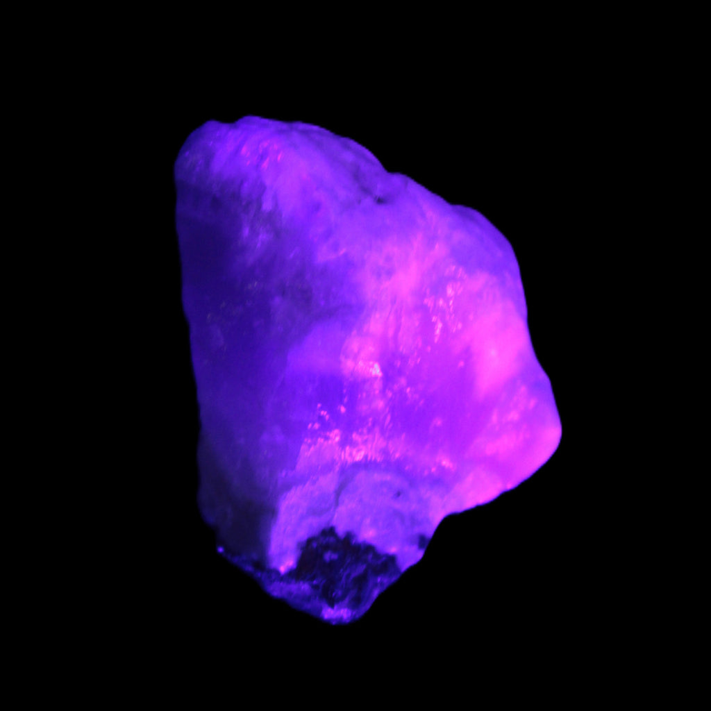 Pink Aragonite specimen on Ironstone matrix  43*16*40mm 49.4g in UV light - Rocks and Things Store