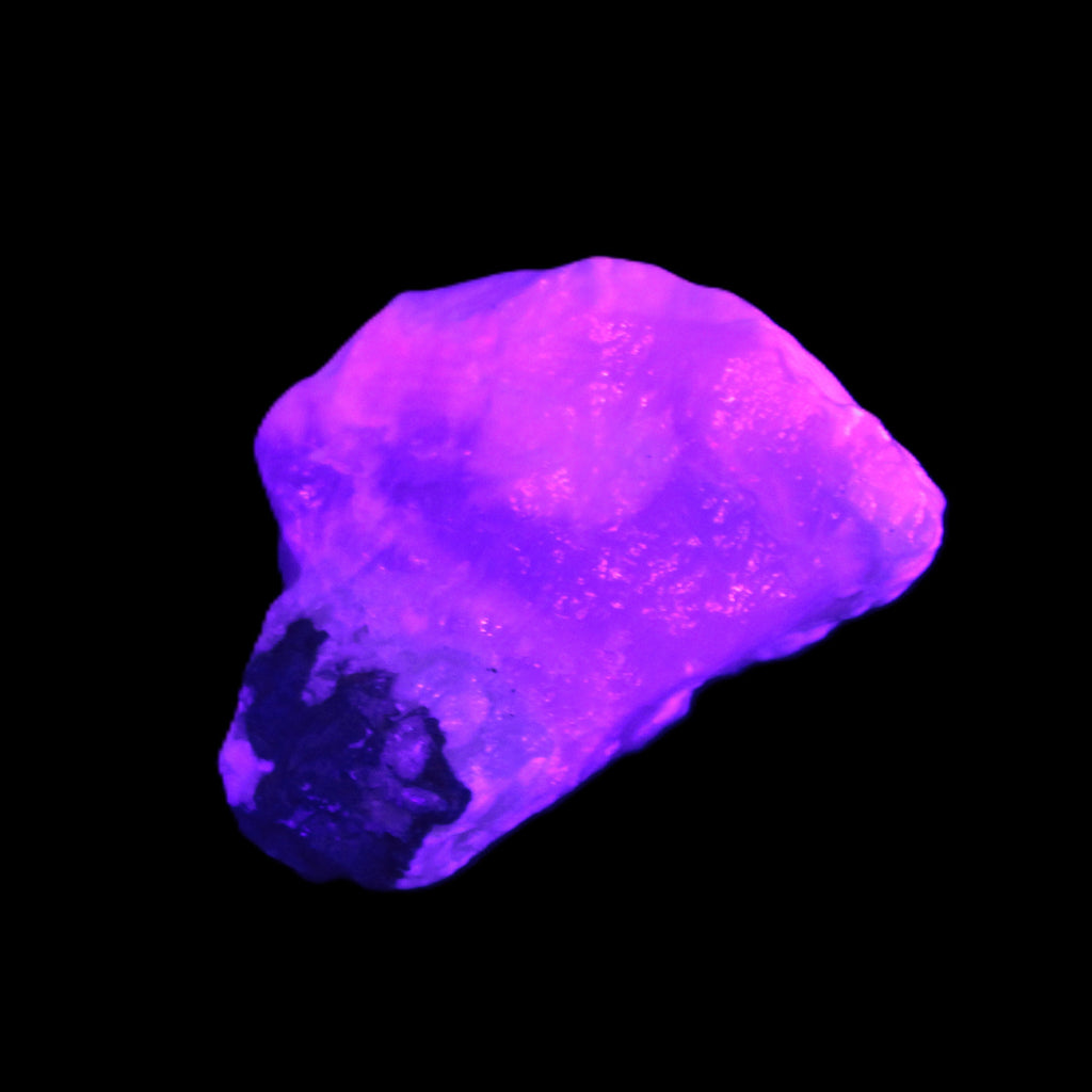 Pink Aragonite specimen on Ironstone matrix  43*16*40mm 49.4g in UV light - Rocks and Things Store