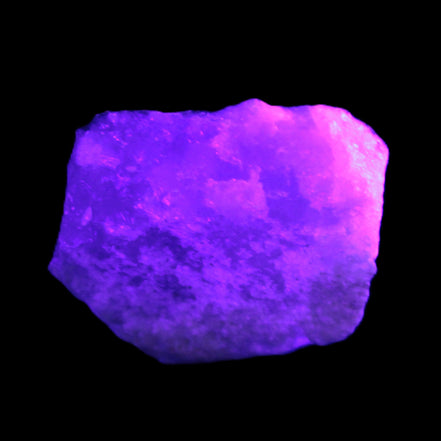 Pink Aragonite specimen on Ironstone matrix  45*10*32mm 25.9g  in UV light - Rocks and Things Store