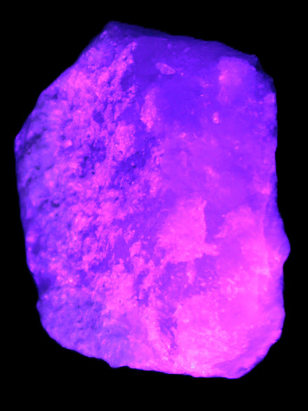 Pink Aragonite specimen on Ironstone matrix  45*10*32mm 25.9g  in UV light - Rocks and Things Store