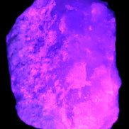 Pink Aragonite specimen on Ironstone matrix  45*10*32mm 25.9g in UV light - Rocks and Things Store