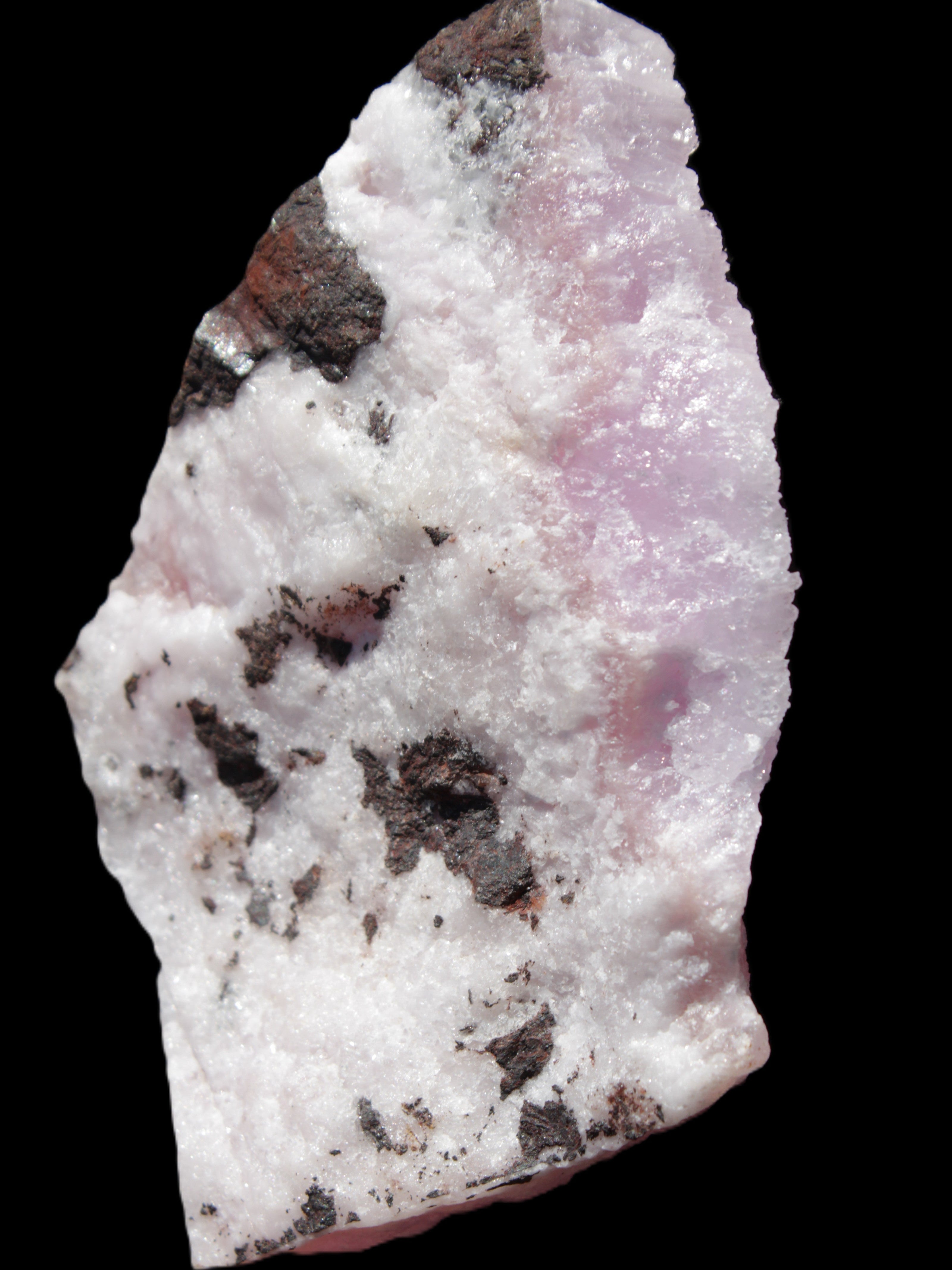 Pink Aragonite specimen 98*12*67mm 129.5g in sunlight - Rocks and Things Store