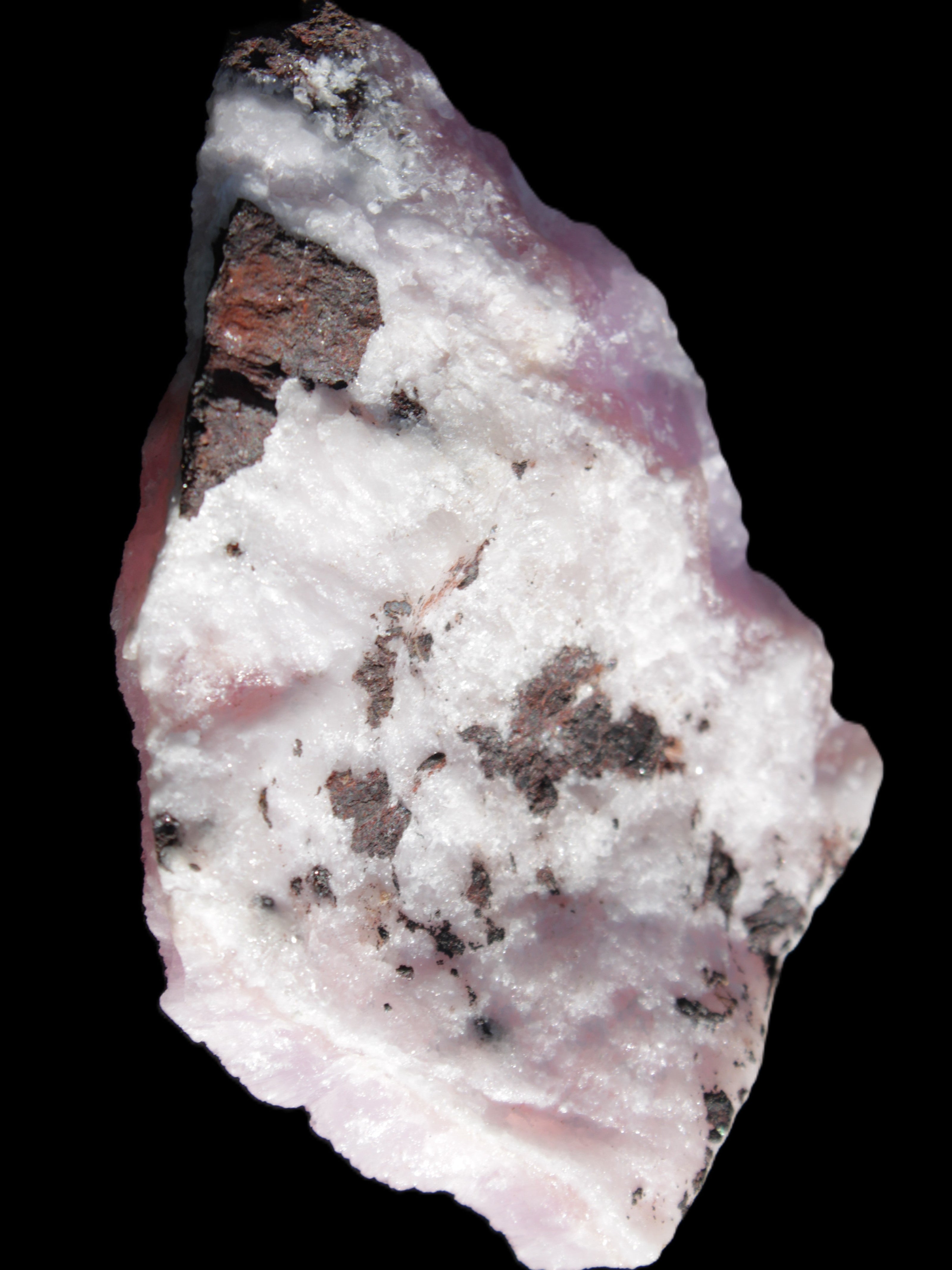 Pink Aragonite specimen 98*12*67mm 129.5g in sunlight - Rocks and Things Store