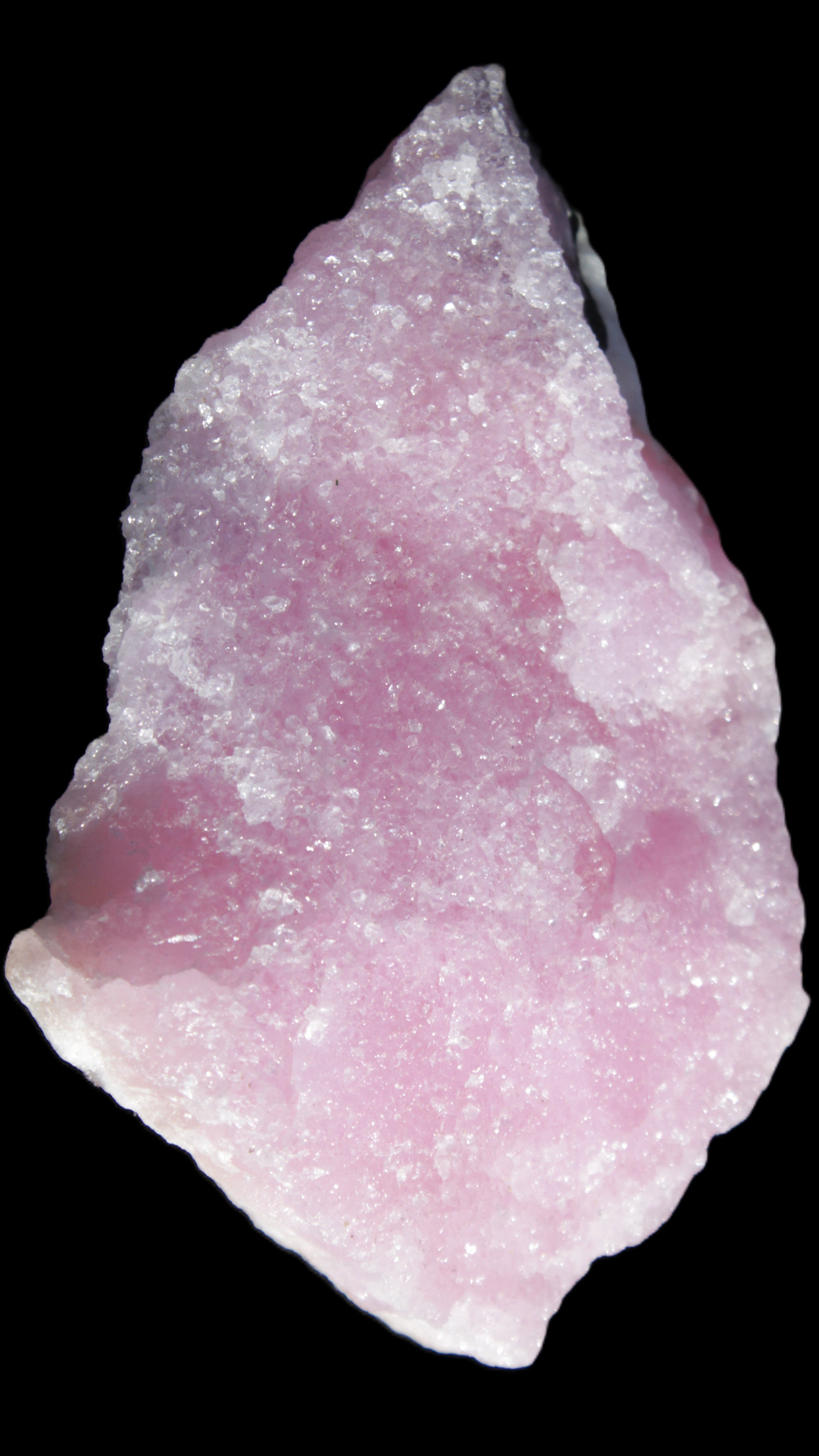 Pink Aragonite specimen 98*12*67mm 129.5g in sunlight - Rocks and Things Store