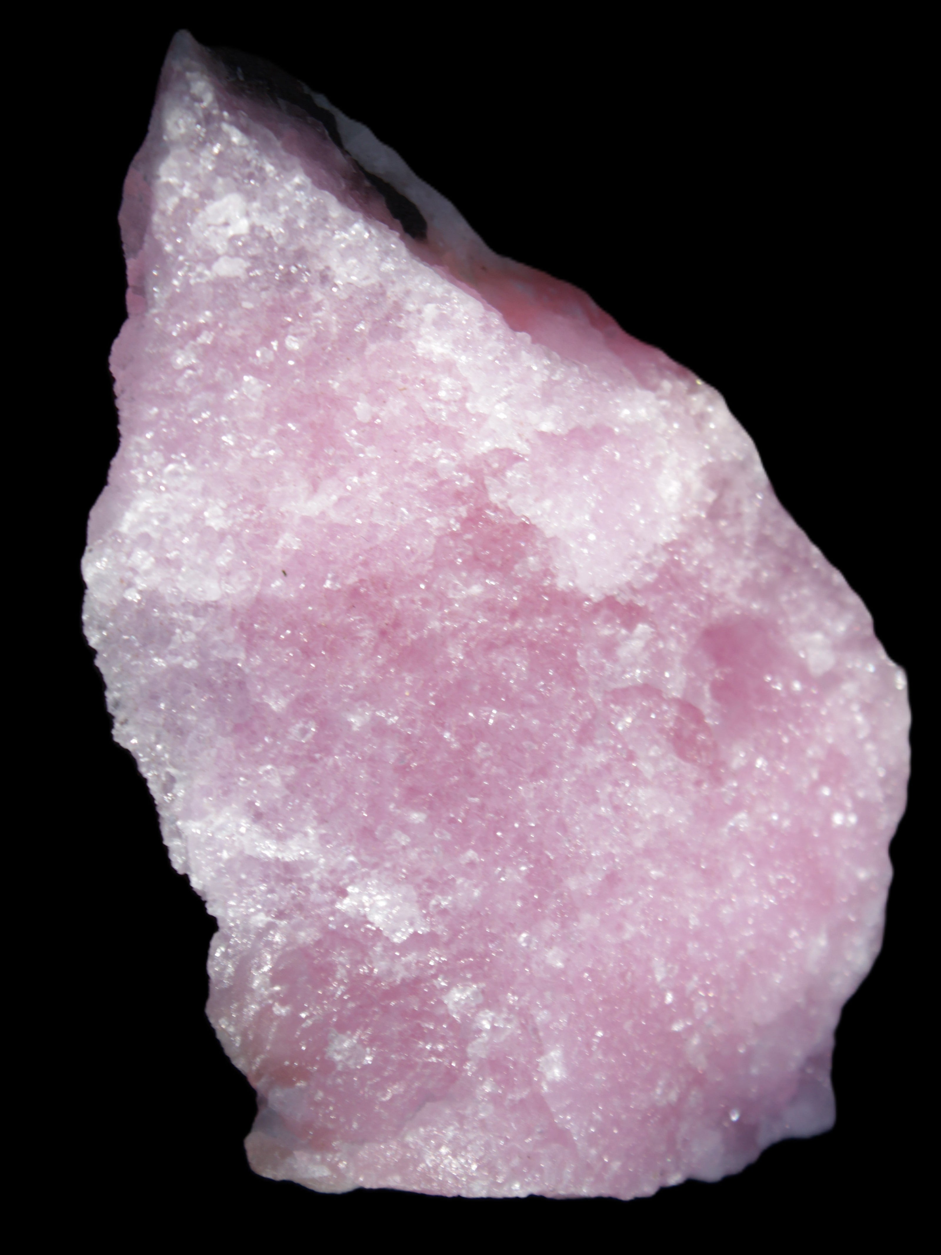 Pink Aragonite specimen 98*12*67mm 129.5g in sunlight - Rocks and Things Store
