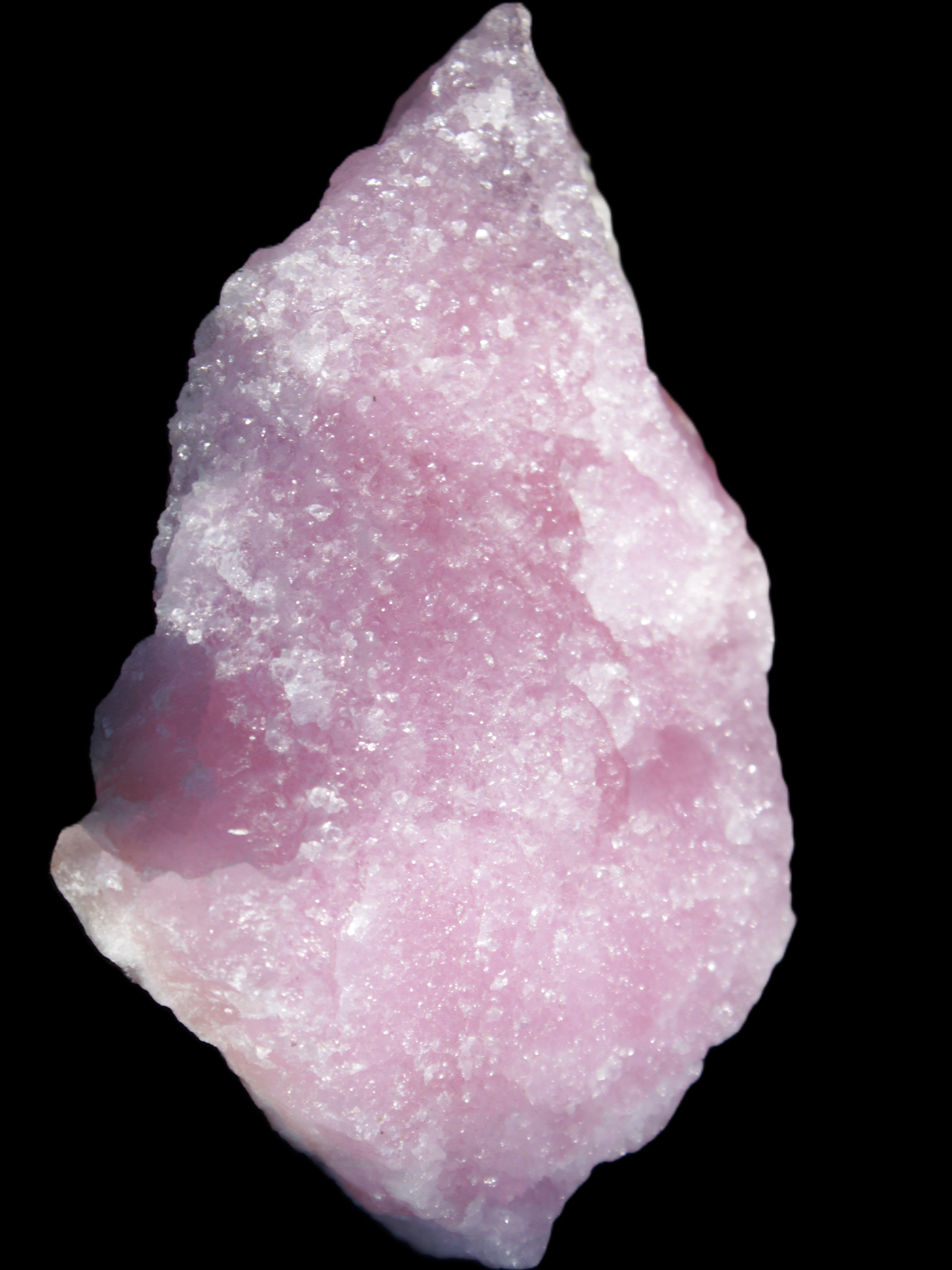 Pink Aragonite specimen 98*12*67mm 129.5g in sunlight - Rocks and Things Store