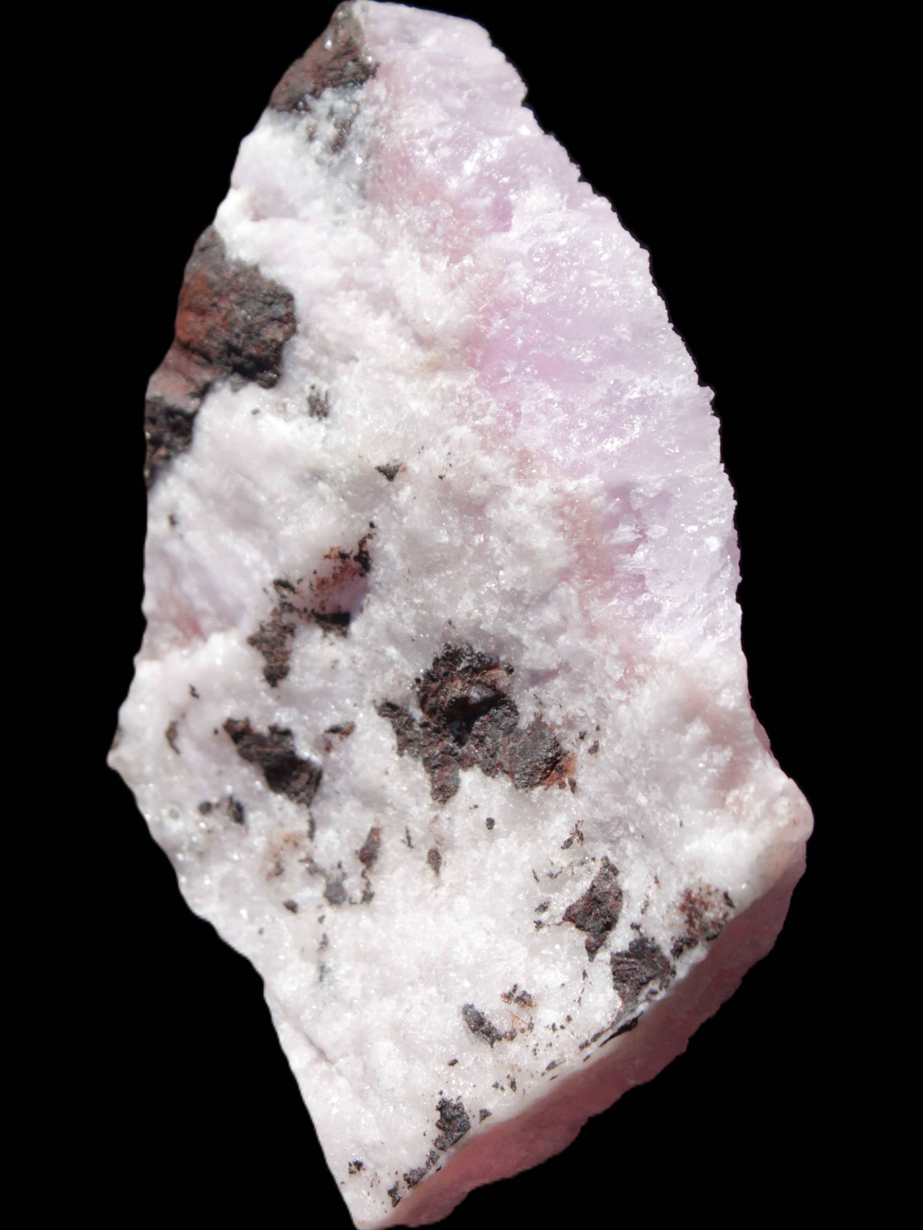 Pink Aragonite specimen 98*12*67mm 129.5g in sunlight - Rocks and Things Store