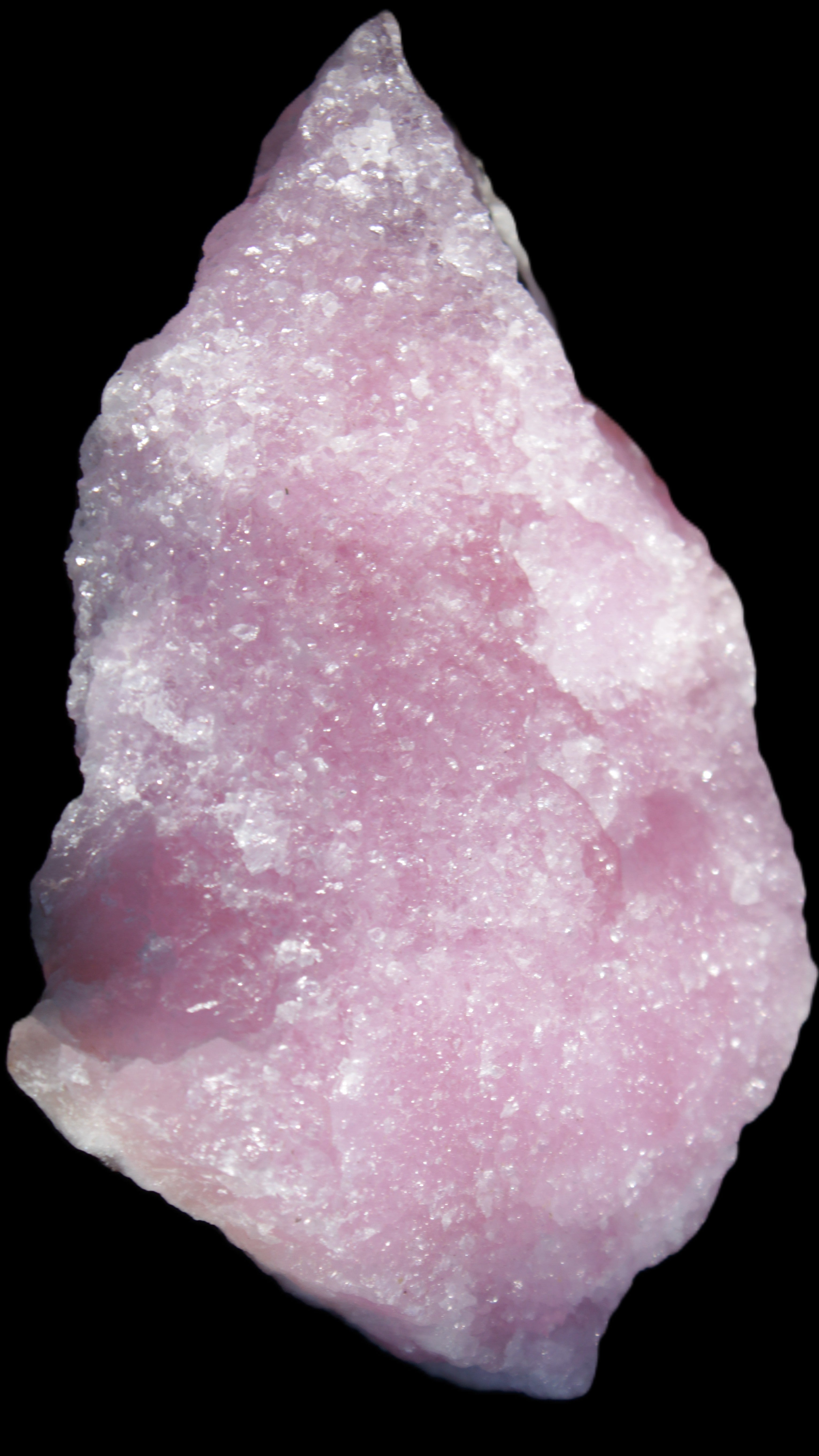 Pink Aragonite specimen 98*12*67mm 129.5g in sunlight - Rocks and Things Store