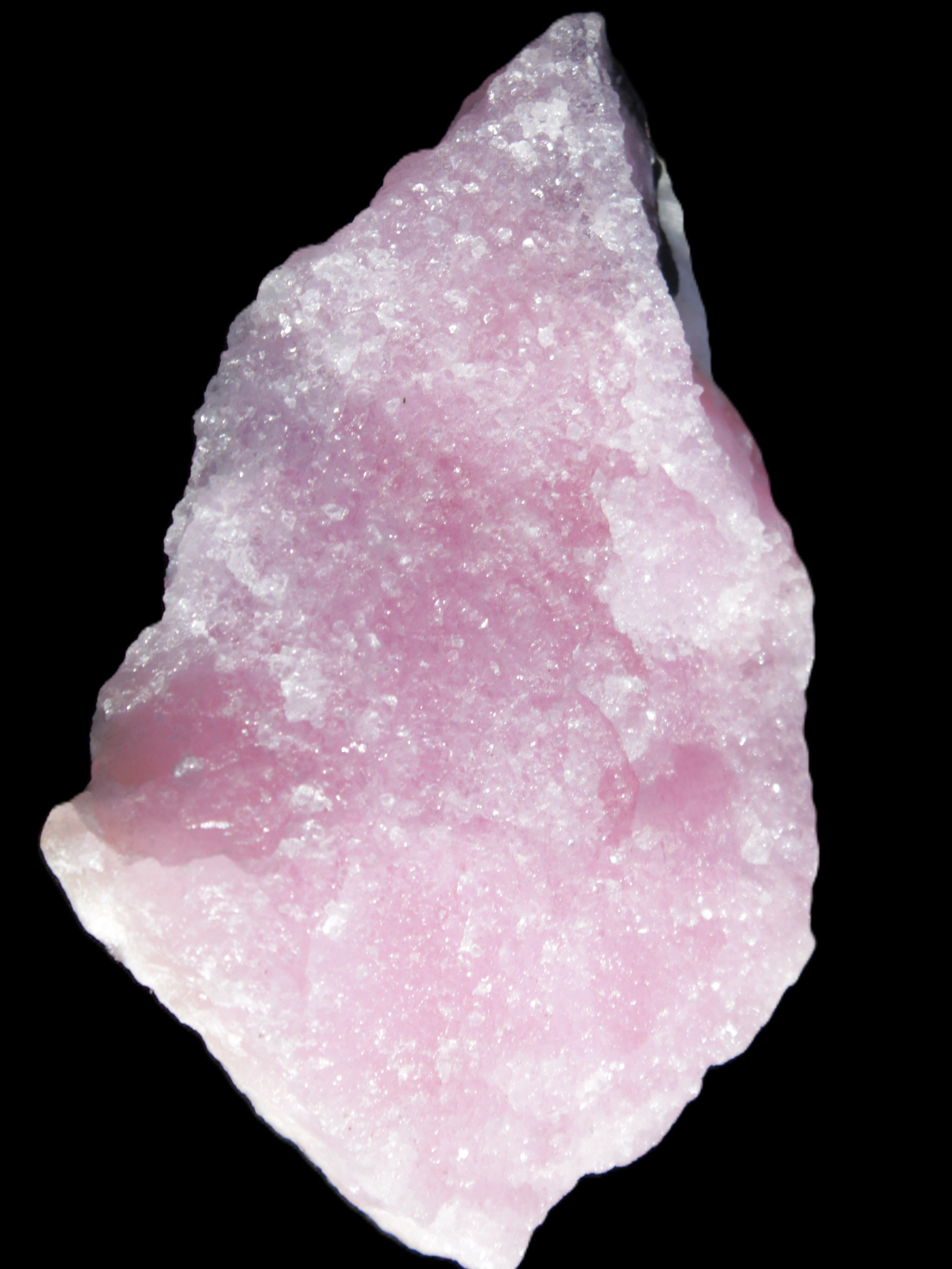 Pink Aragonite specimen 98*12*67mm 129.5g in sunlight - Rocks and Things Store