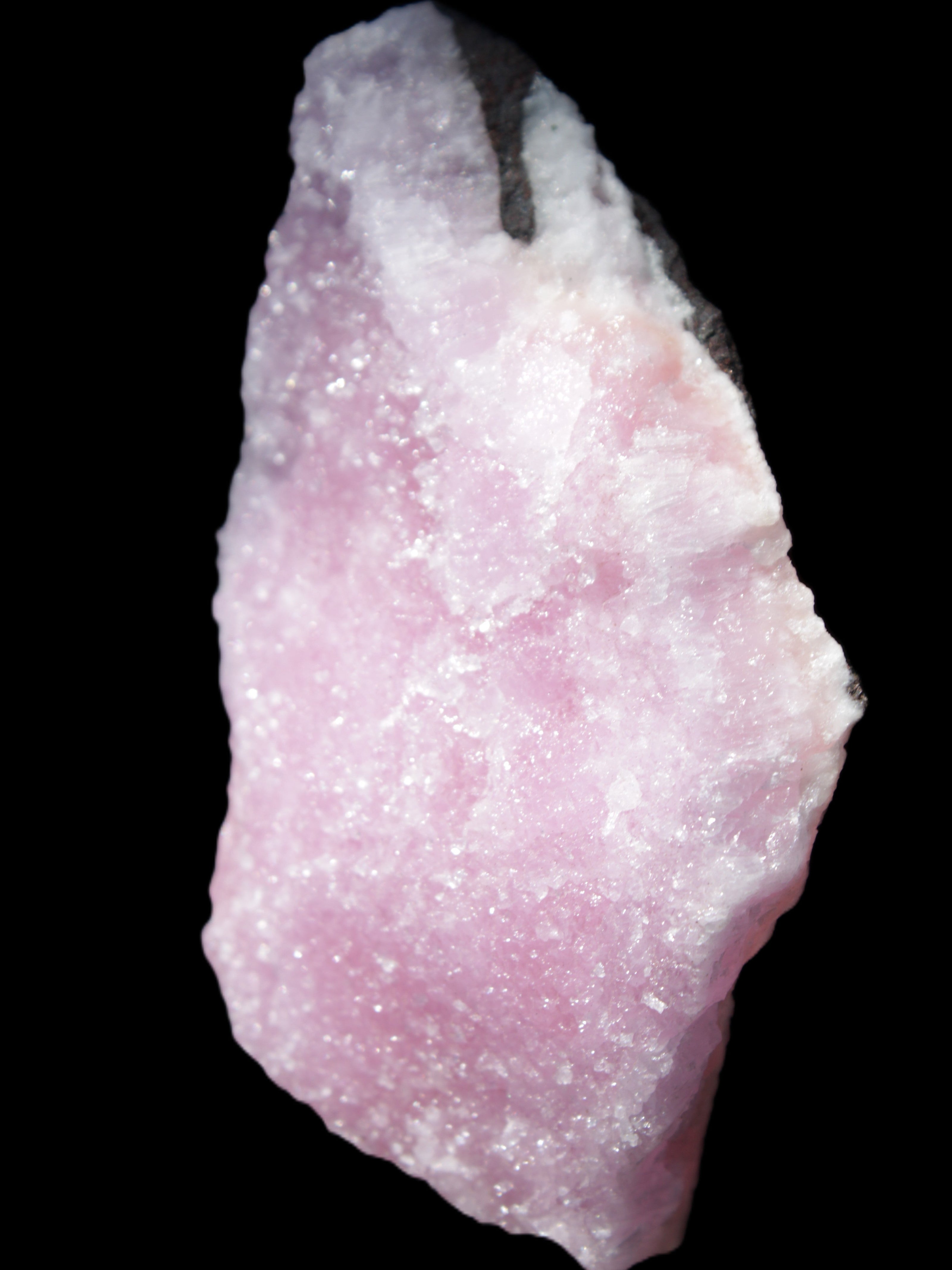 Pink Aragonite specimen 98*12*67mm 129.5g in sunlight - Rocks and Things Store