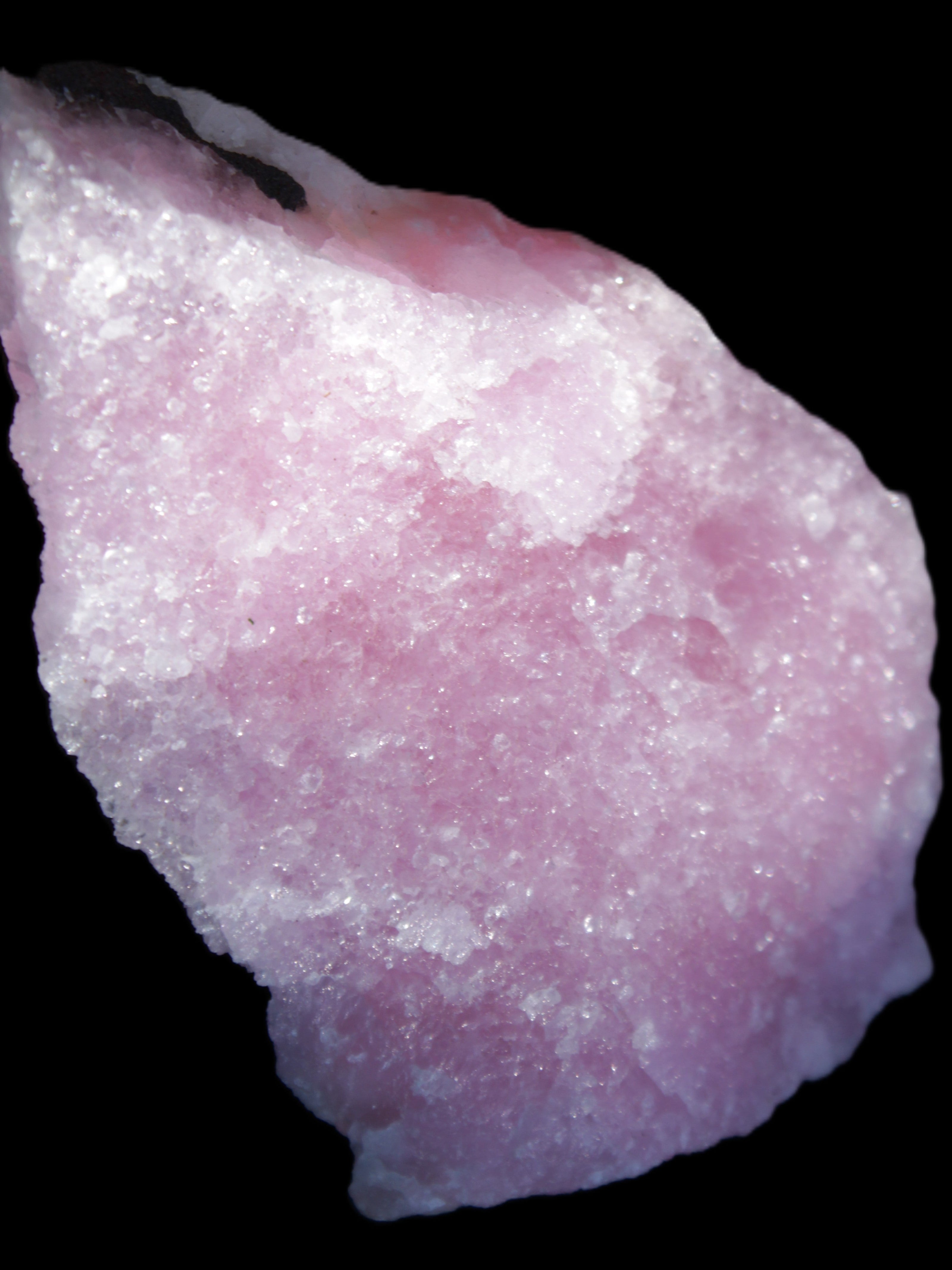 Pink Aragonite specimen 98*12*67mm 129.5g in sunlight - Rocks and Things Store