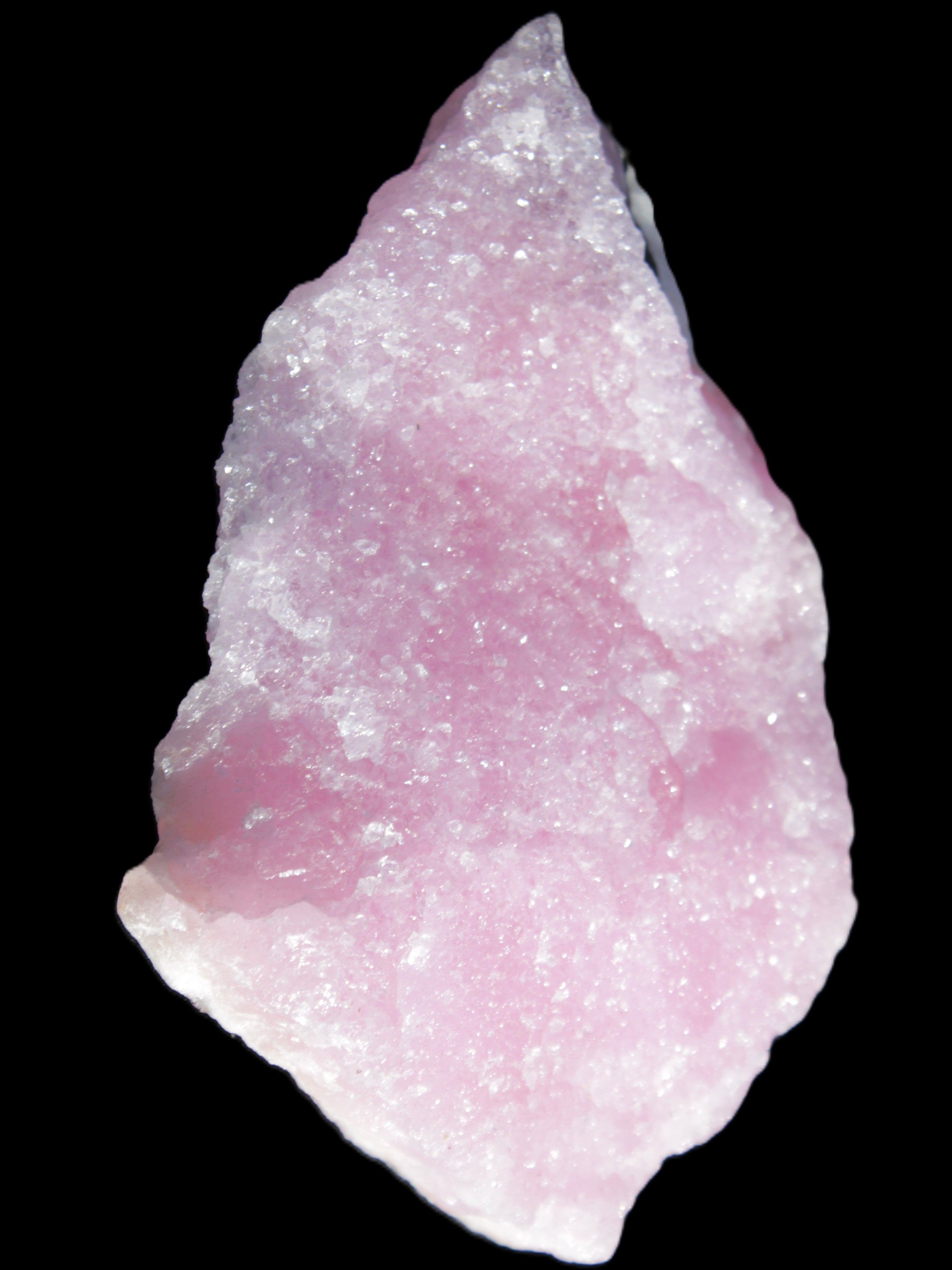 Pink Aragonite specimen 98*12*67mm 129.5g in sunlight - Rocks and Things Store
