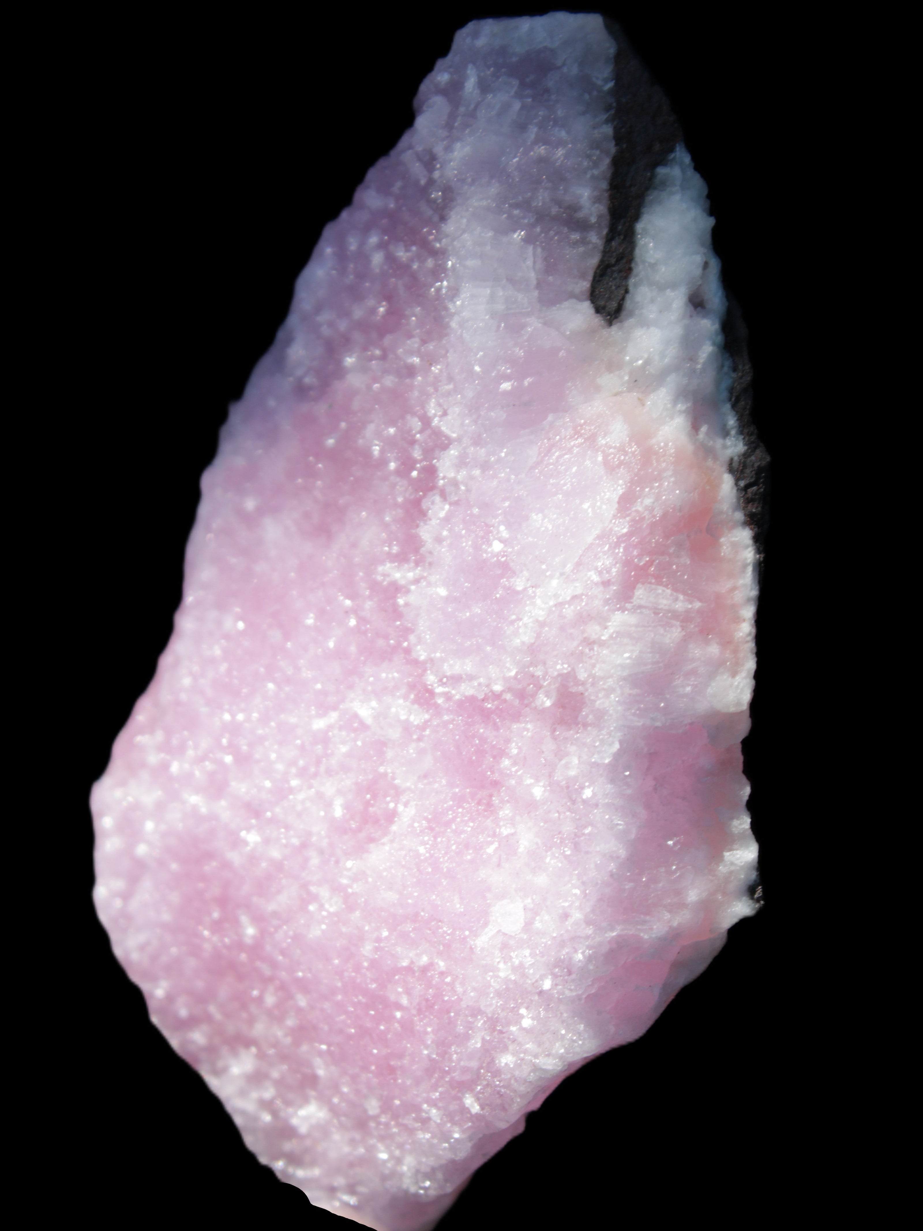 Pink Aragonite specimen 98*12*67mm 129.5g in sunlight - Rocks and Things Store
