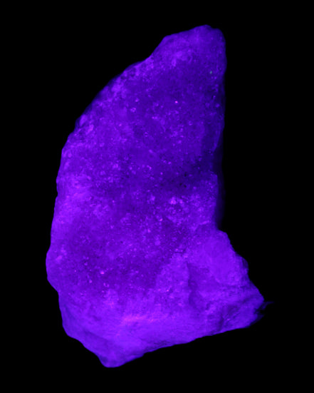 Pink Aragonite specimen on Ironstone matrix 88*40*50mm 275g in UV light - Rocks and Things Store