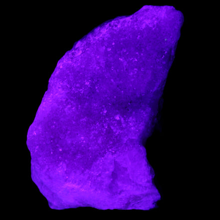 Pink Aragonite specimen on Ironstone matrix 88*40*50mm 275g in UV light - Rocks and Things Store