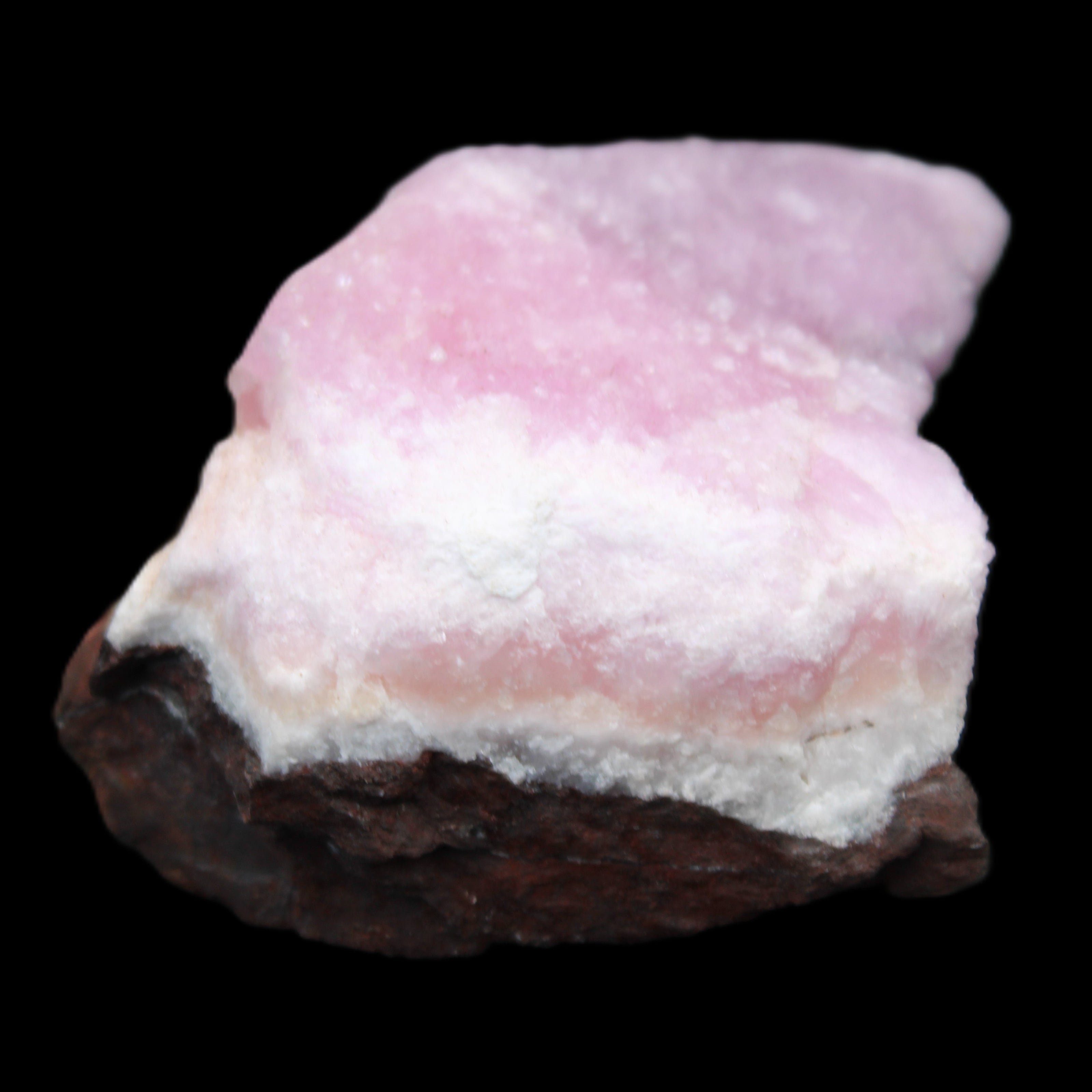 Pink Aragonite specimen on Ironstone matrix  88*40*50mm 275g in sunlight - Rocks and Things Store
