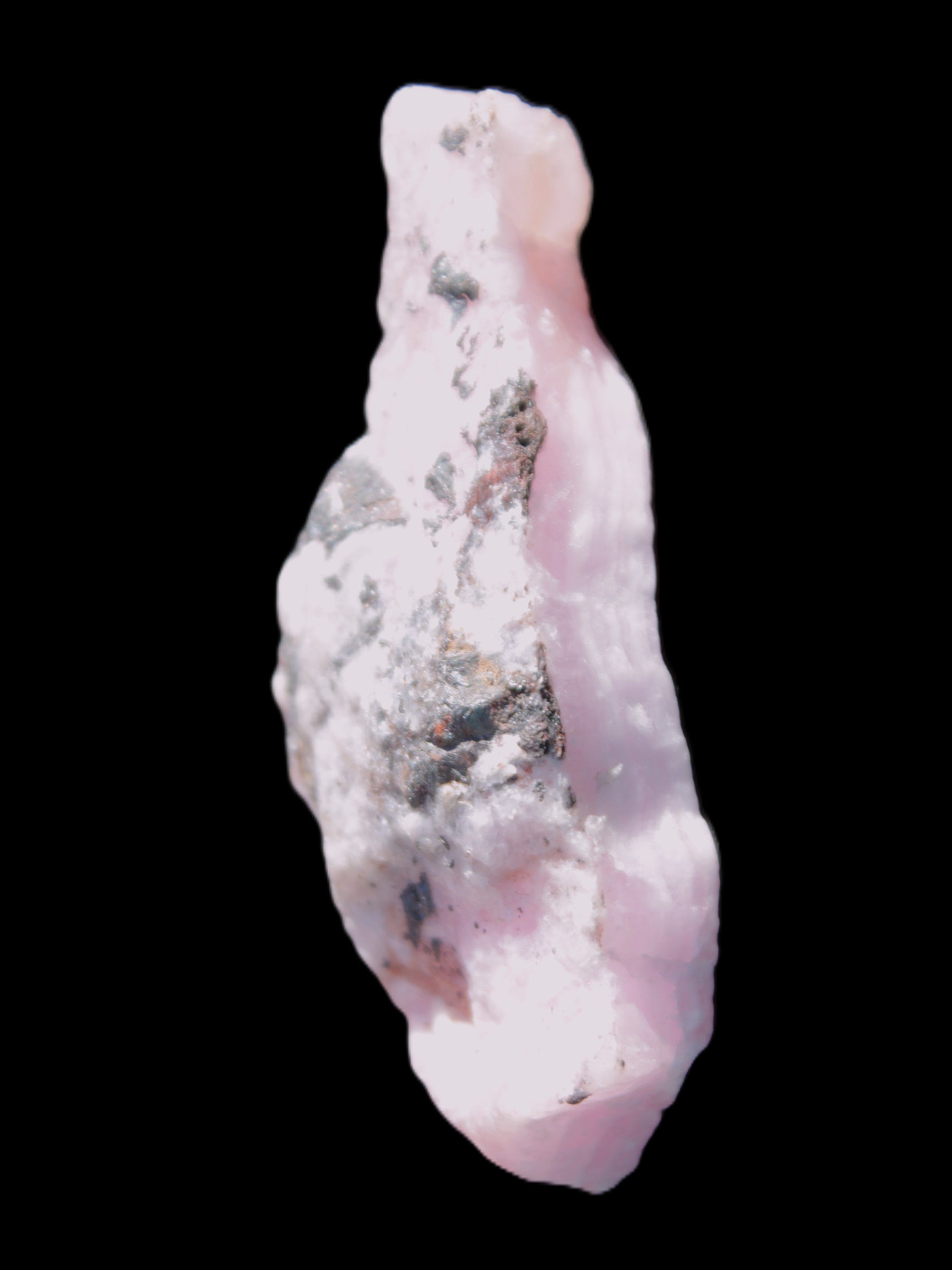 Pink Aragonite specimen 75*15*33mm 52.6g in sunlight - Rocks and Things Store