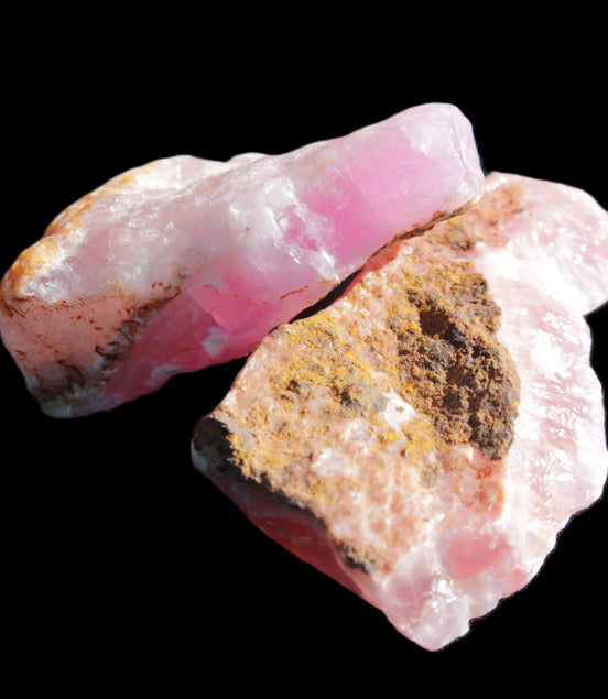 Pink Aragonite two specimens 49*16*39  / 55*12*33mm  37.8/33.2g Rocks and Things Store