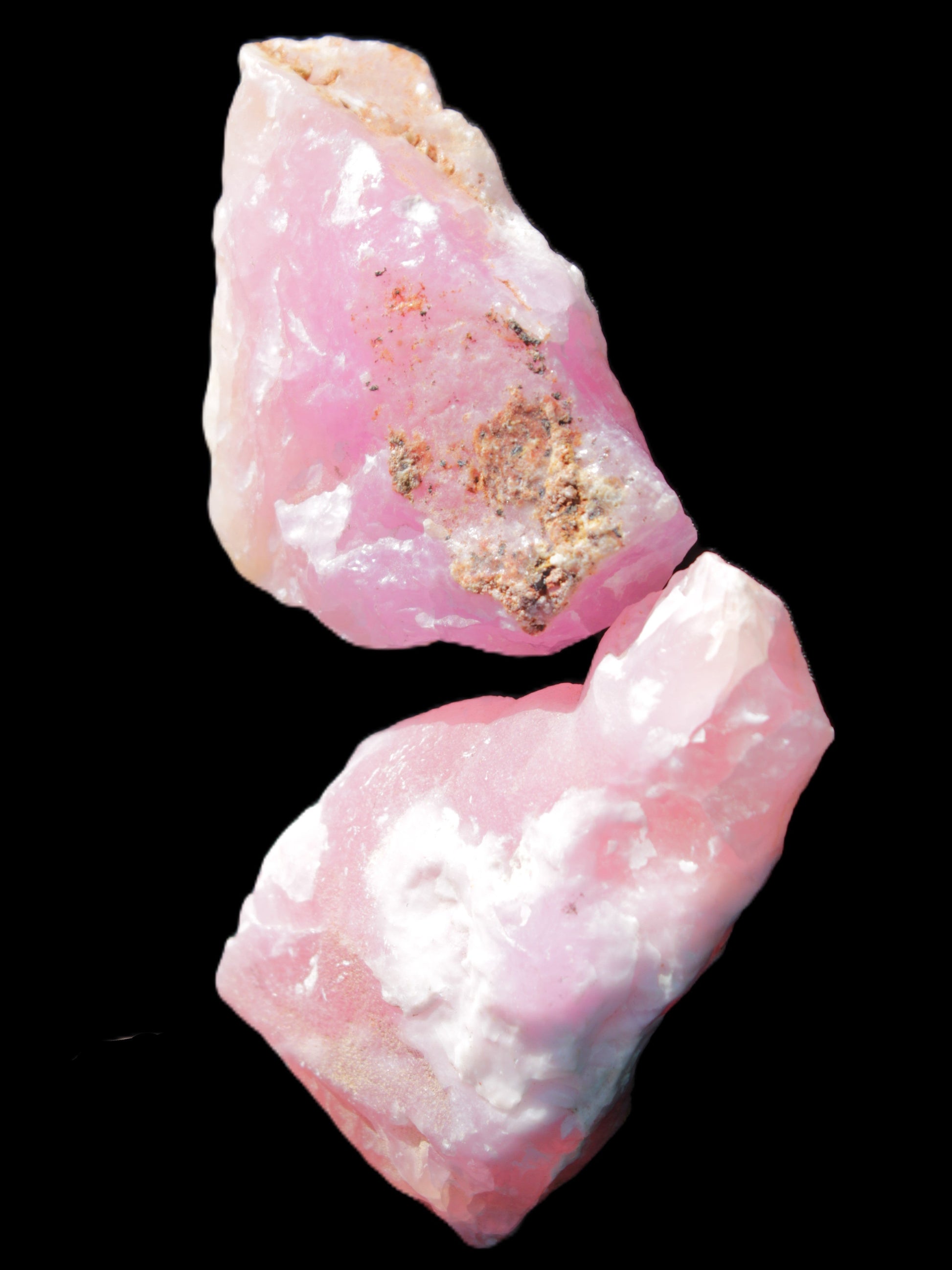 Pink Aragonite two specimens 49*16*39  / 55*12*33mm  37.8/33.2g Rocks and Things Store