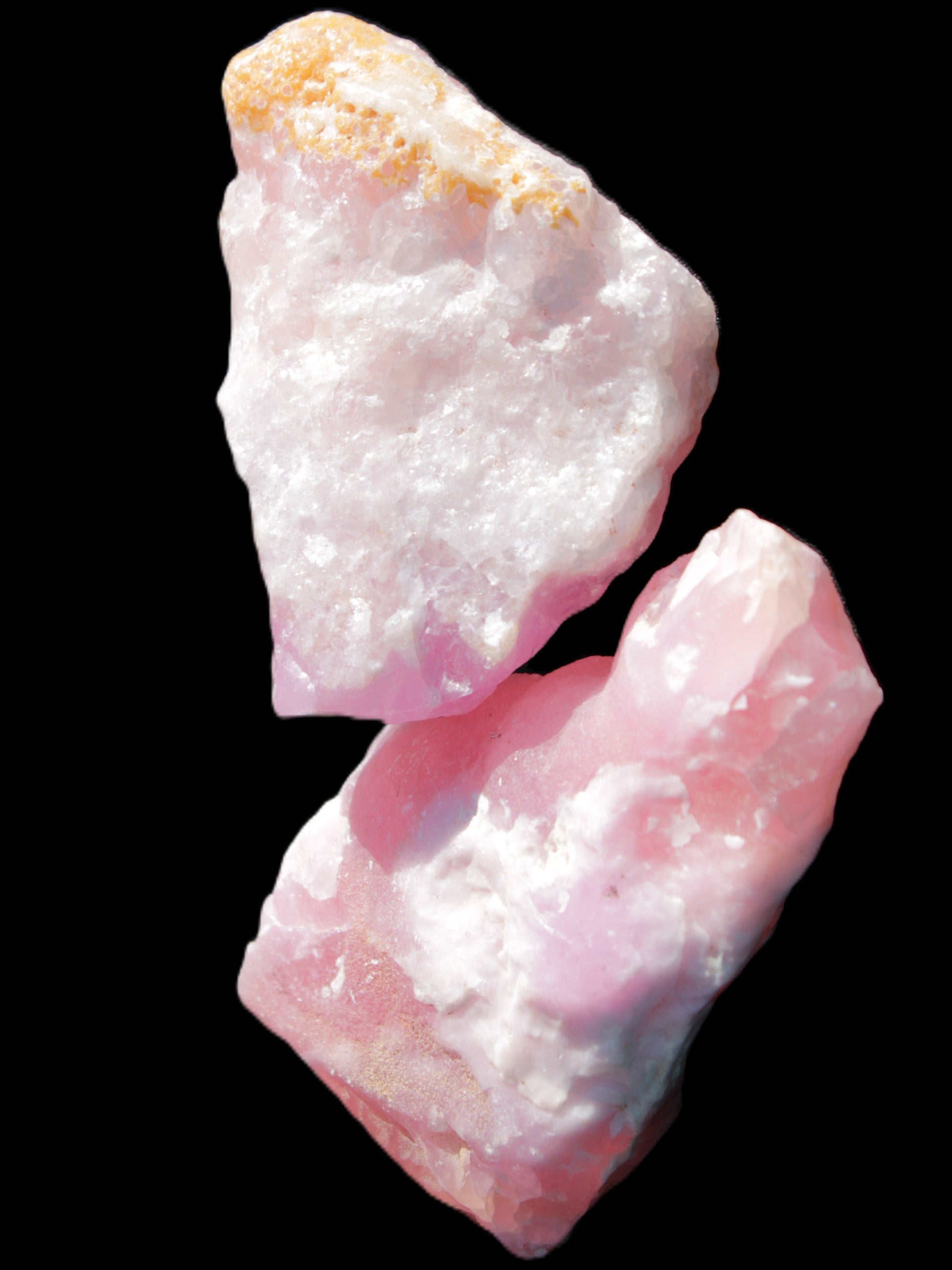 Pink Aragonite two specimens 49*16*39  / 55*12*33mm  37.8/33.2g Rocks and Things Store