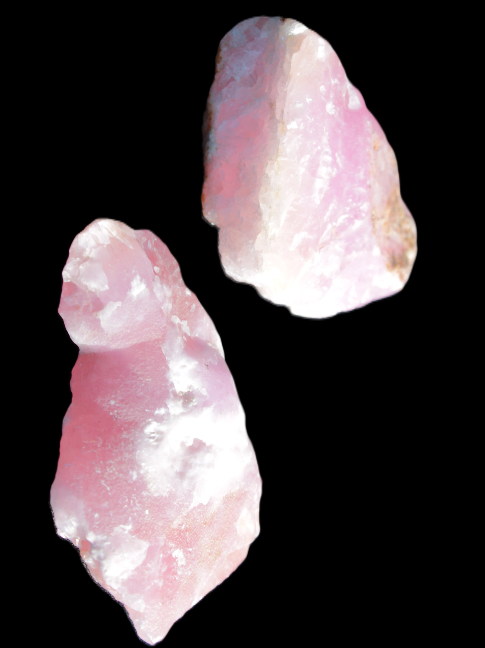 Pink Aragonite two specimens 49*16*39  / 55*12*33mm  37.8/33.2g Rocks and Things Store