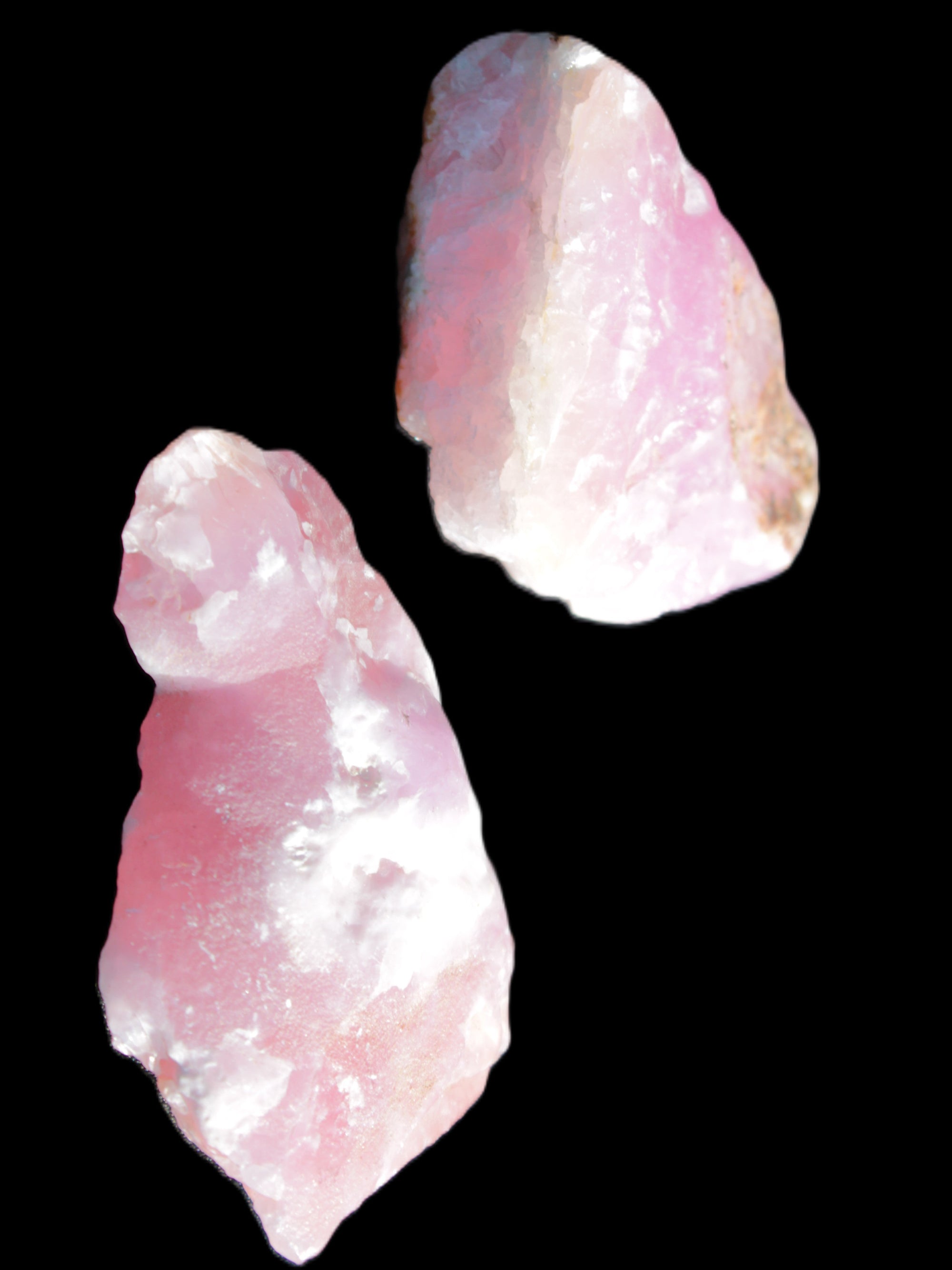 Pink Aragonite two specimens 49*16*39  / 55*12*33mm  37.8/33.2g Rocks and Things Store