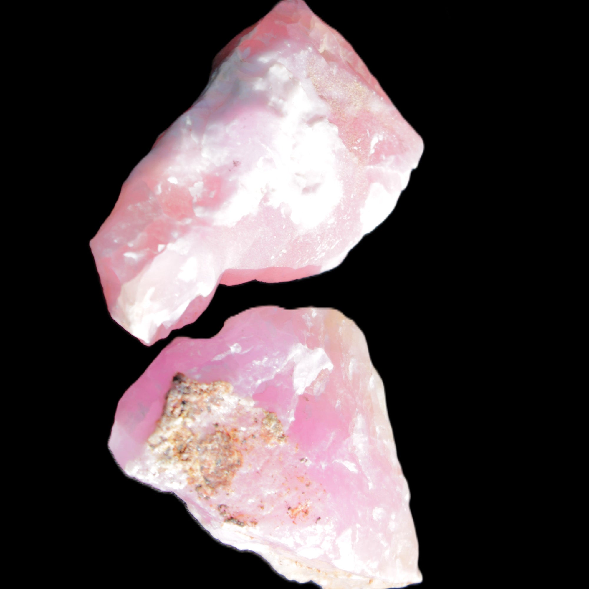 Pink Aragonite two specimens 49*16*39  / 55*12*33mm  37.8/33.2g Rocks and Things Store