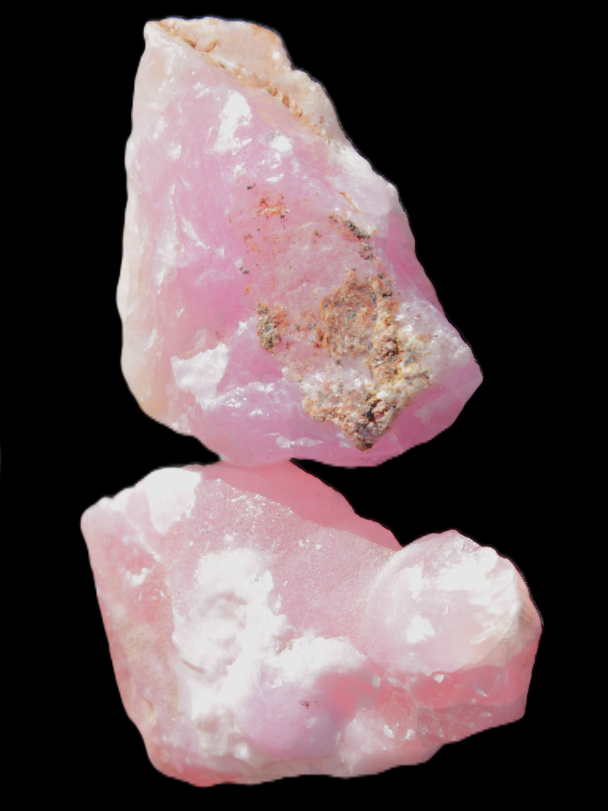 Pink Aragonite two specimens 49*16*39  / 55*12*33mm  37.8/33.2g Rocks and Things Store