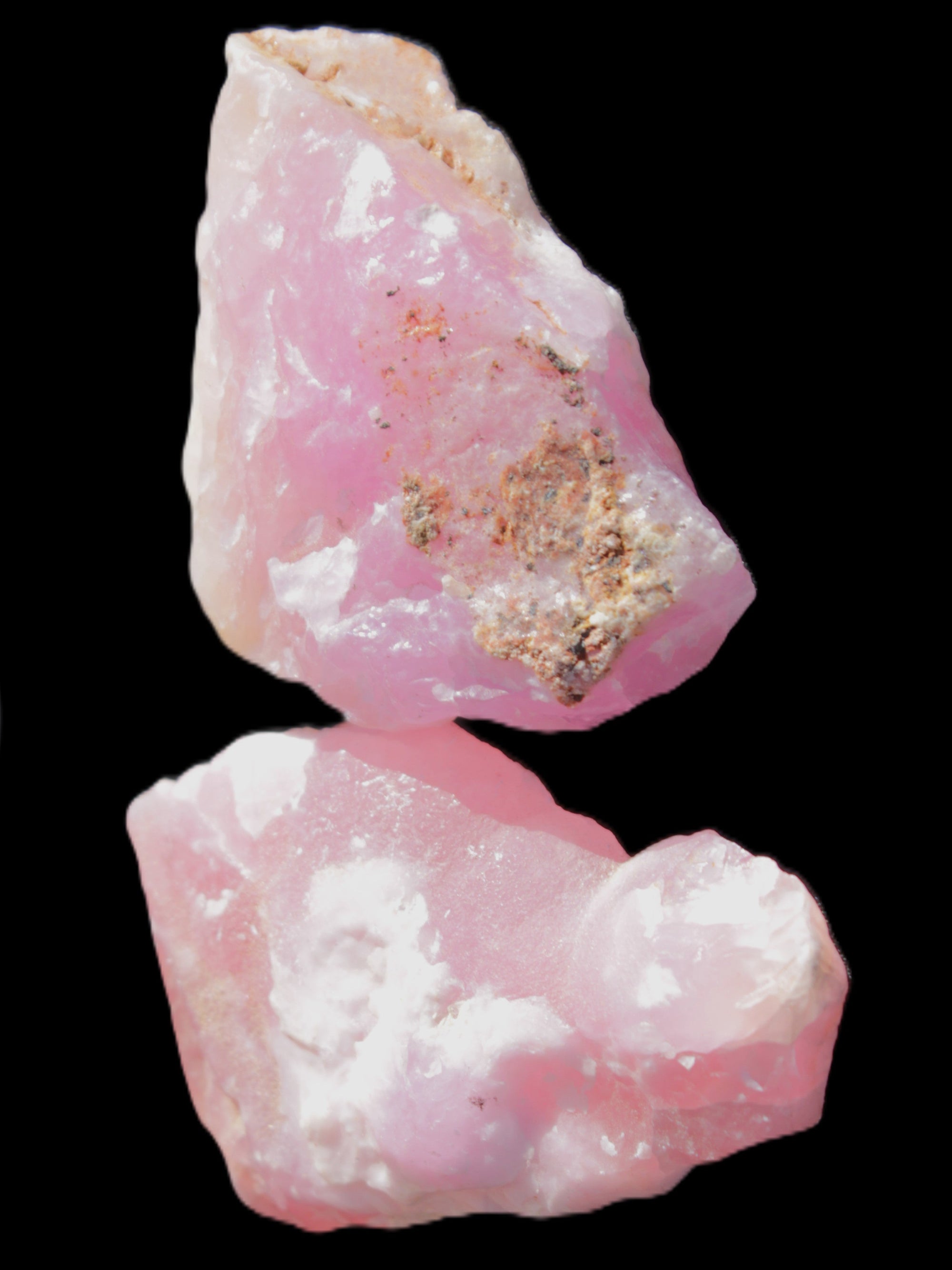 Pink Aragonite two specimens 49*16*39  / 55*12*33mm  37.8/33.2g Rocks and Things Store