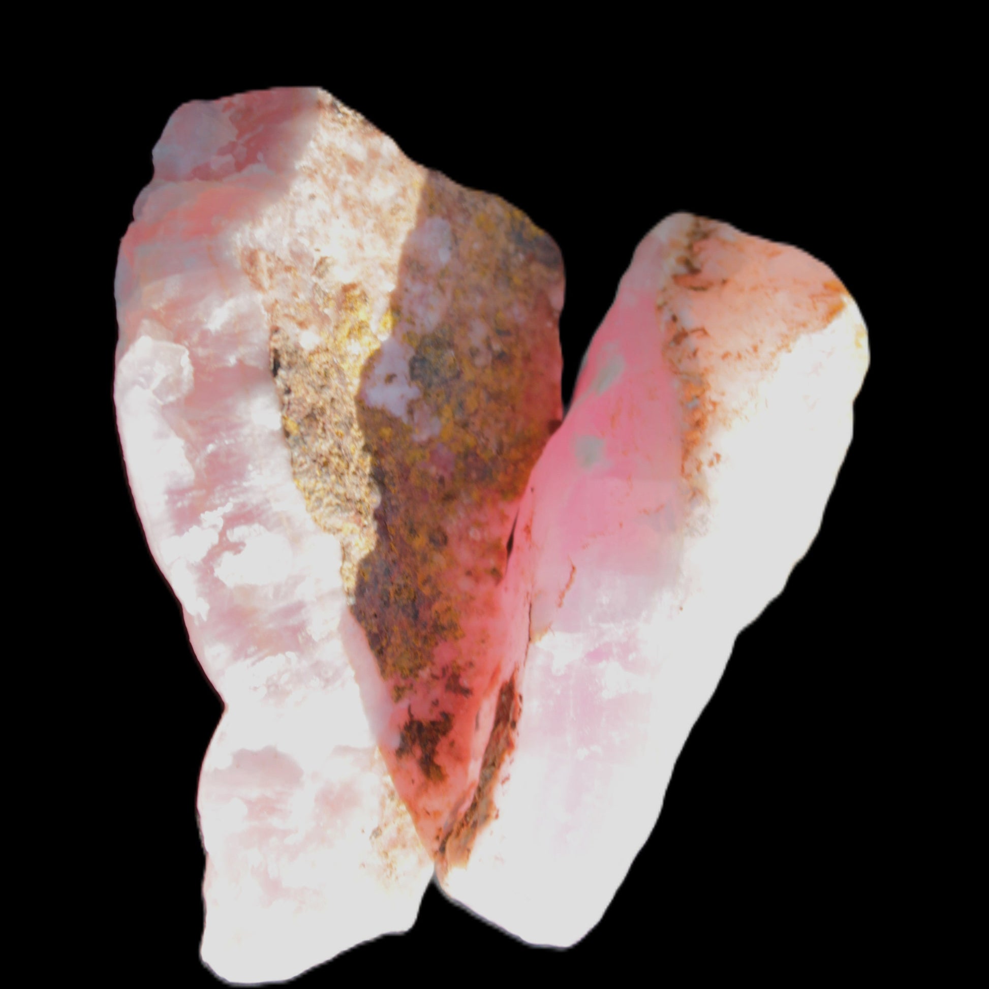 Pink Aragonite two specimens 49*16*39  / 55*12*33mm  37.8/33.2g Rocks and Things Store