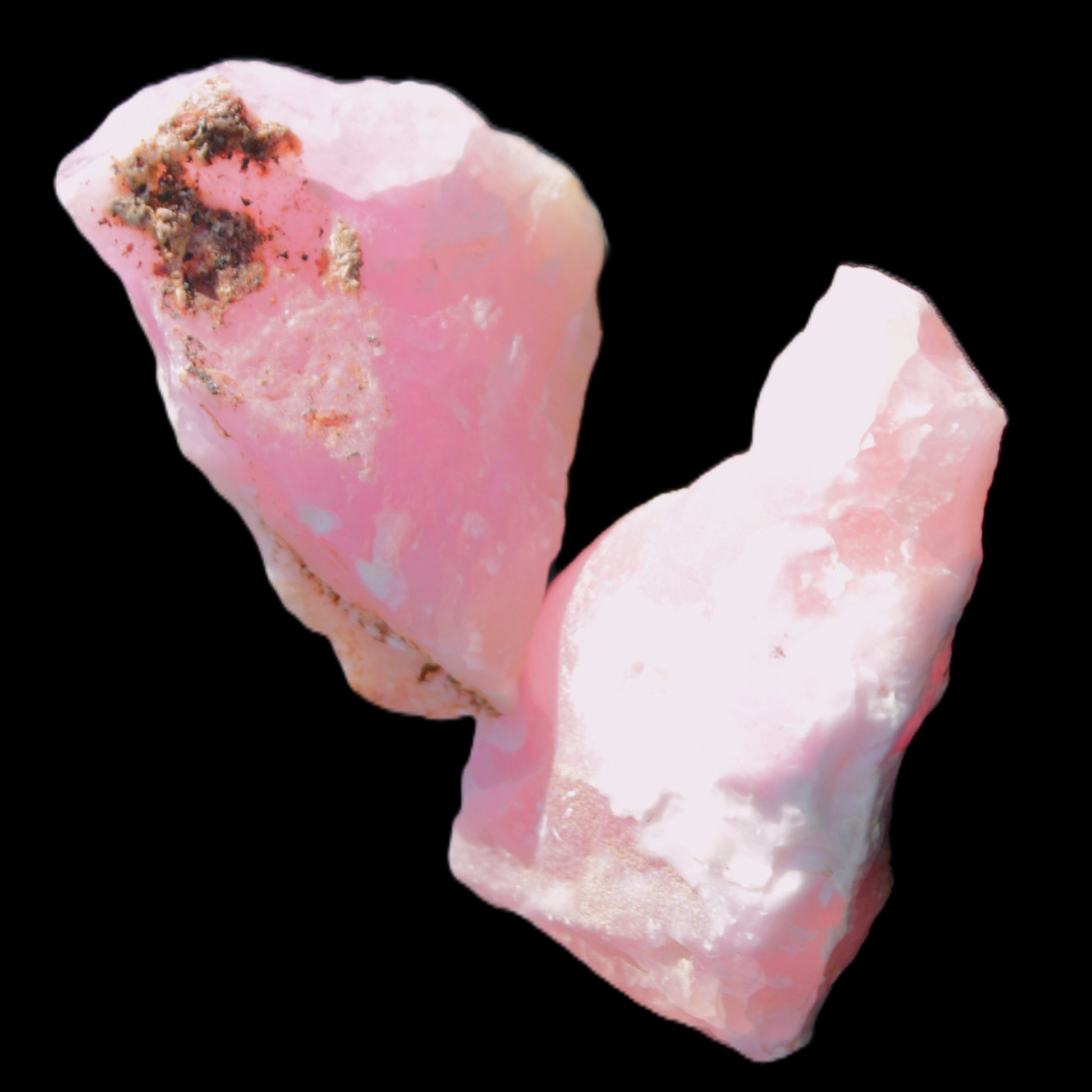 Pink Aragonite two specimens 49*16*39  / 55*12*33mm  37.8/33.2g Rocks and Things Store