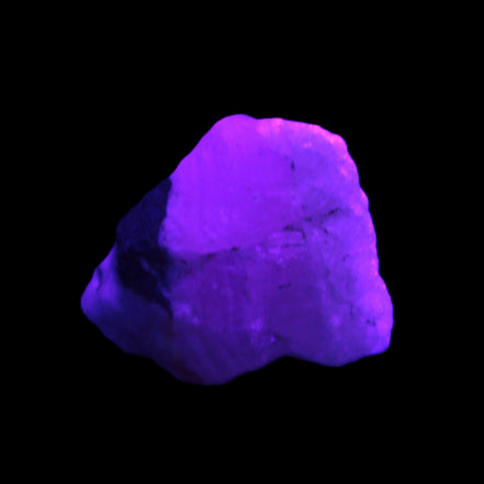 Pink Aragonite specimen from Pakistan 12-21g in UV light Rocks and Things Store