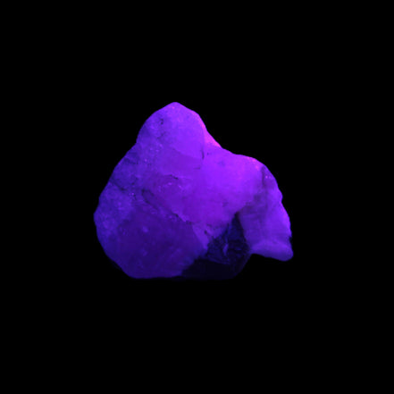 Pink Aragonite specimen from Pakistan 12-21g in UV light Rocks and Things Store