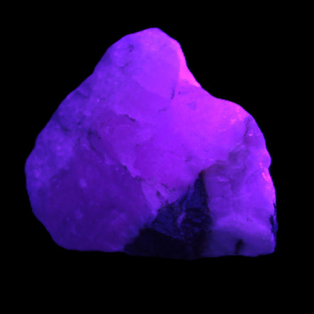 Pink Aragonite specimen from Pakistan 12-21g in UV light Rocks and Things Store