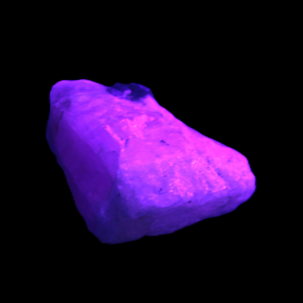 Pink Aragonite specimen from Pakistan 12-21g in UV light Rocks and Things Store