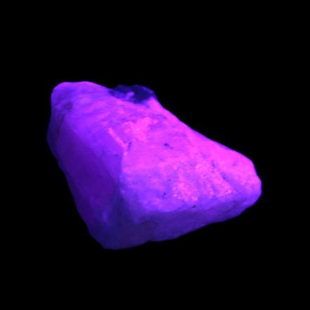 Pink Aragonite specimen from Pakistan 12-21g in UV light Rocks and Things Store