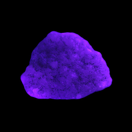 Pink Aragonite specimen 32*15*29mm 21.7g in UV light - Rocks and Things Store