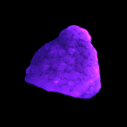 Pink Aragonite specimen 32*15*29mm 21.7g in UV light - Rocks and Things Store
