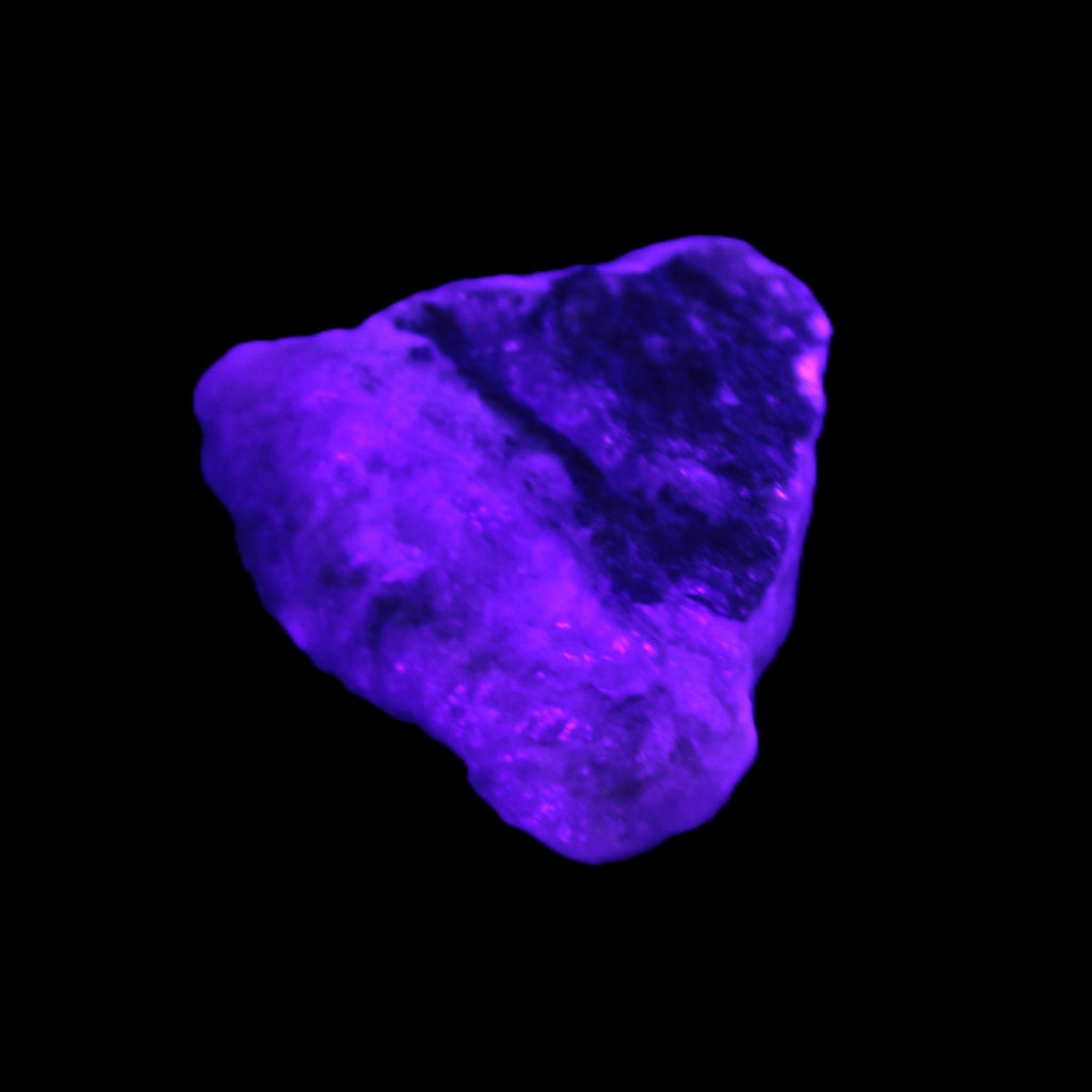 Pink Aragonite specimen 32*15*29mm 21.7g in UV light - Rocks and Things Store