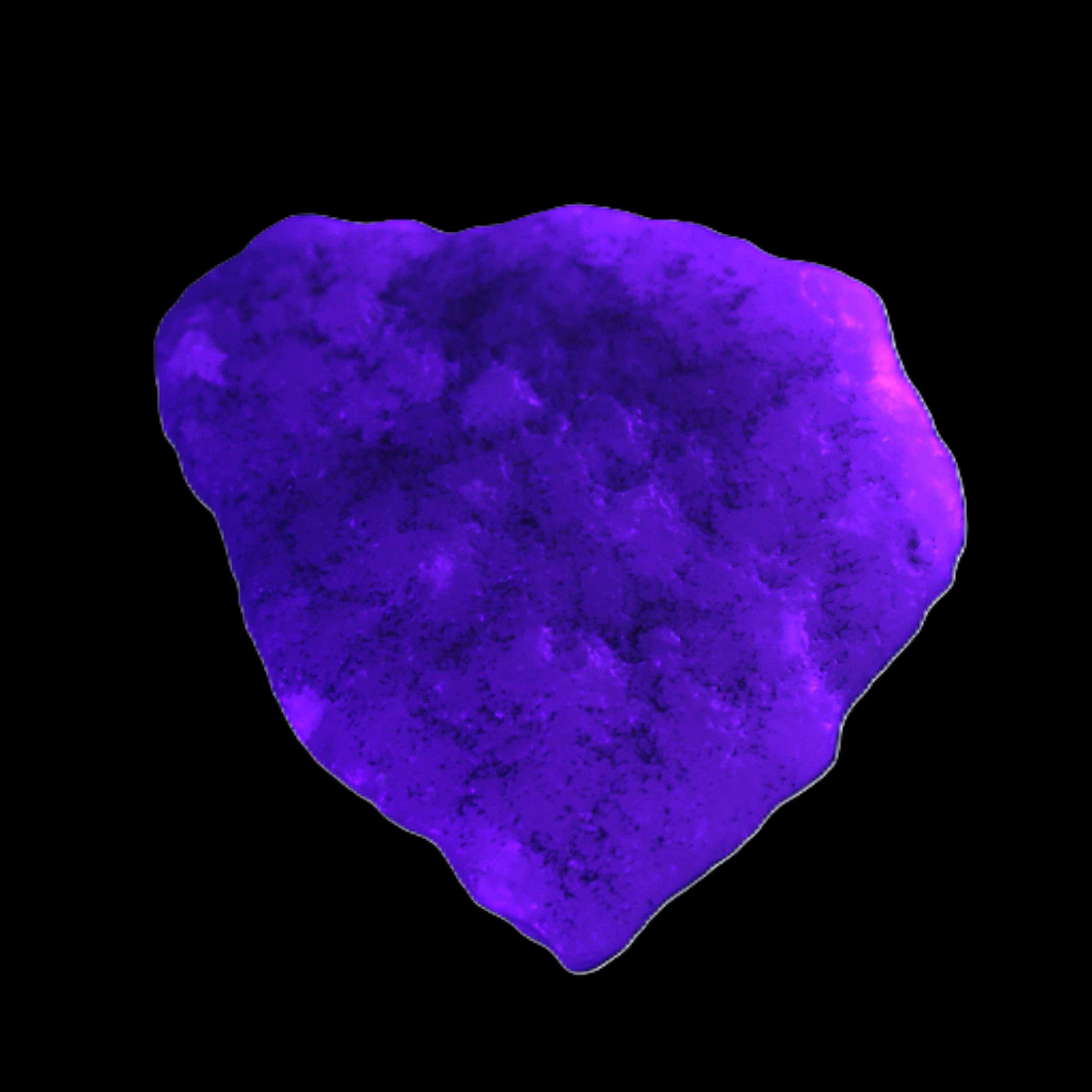 Pink Aragonite specimen 32*15*29mm 21.7g in UV light - Rocks and Things Store