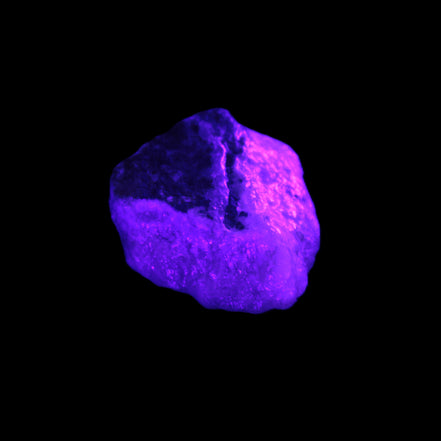 Pink Aragonite specimen 32*15*29mm 21.7g in UV light - Rocks and Things Store