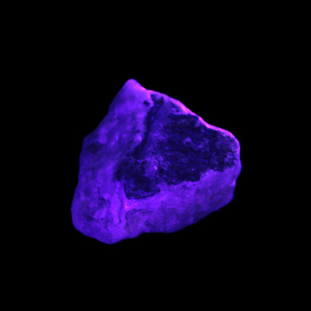 Pink Aragonite specimen 32*15*29mm 21.7g in UV light - Rocks and Things Store