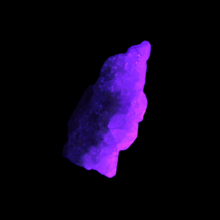 Pink Aragonite specimen 35*19*20mm 12.5g in  UV light - Rocks and Things Store