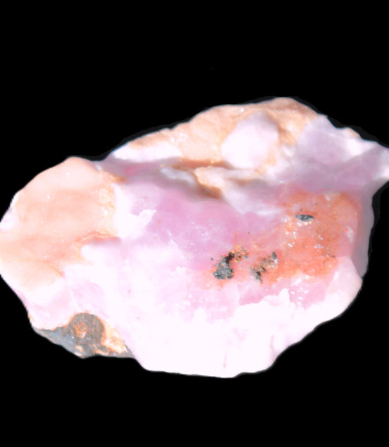 Pink Aragonite specimen from Pakistan 44*13*30mm 21.1g in bright sunlight - Rocks and Things Store