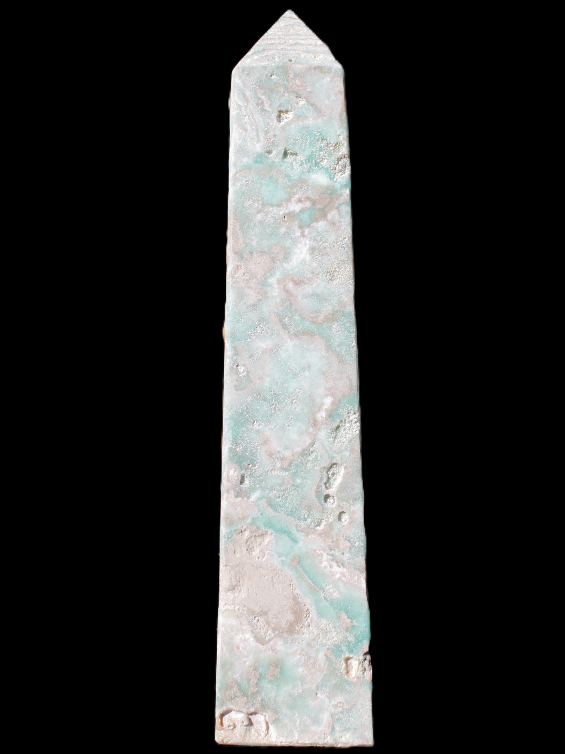 Caribbean Calcite obelisk 83*59*375mm 3089g Rocks and Things Store