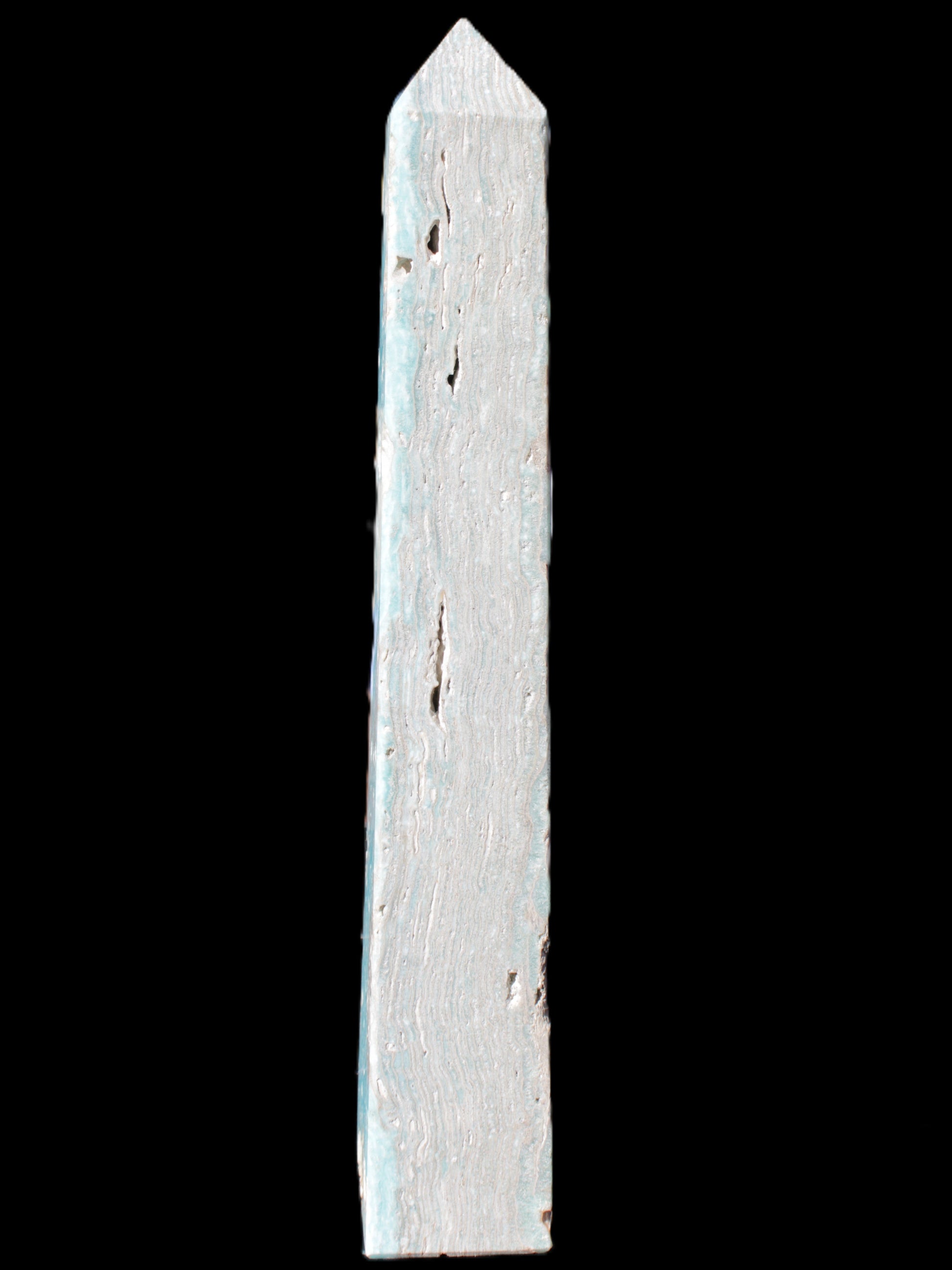 Caribbean Calcite obelisk 83*59*375mm 3089g Rocks and Things Store