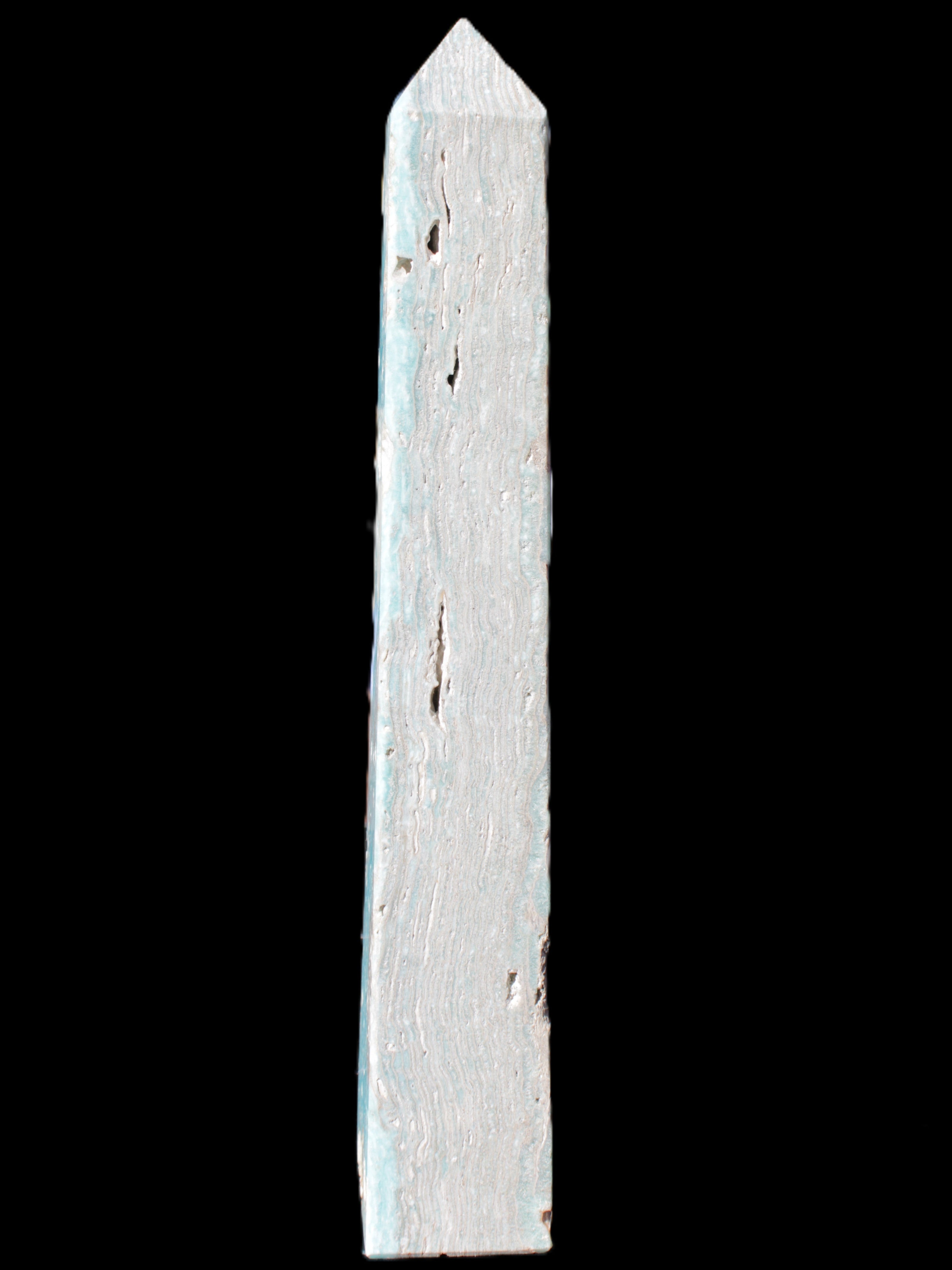 Caribbean Calcite obelisk 83*59*375mm 3089g Rocks and Things Store